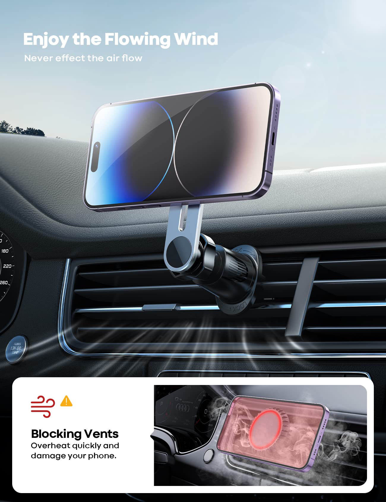Lamicall Car Phone Mount for & Phone Stand Charger -Bundle - Medaid International