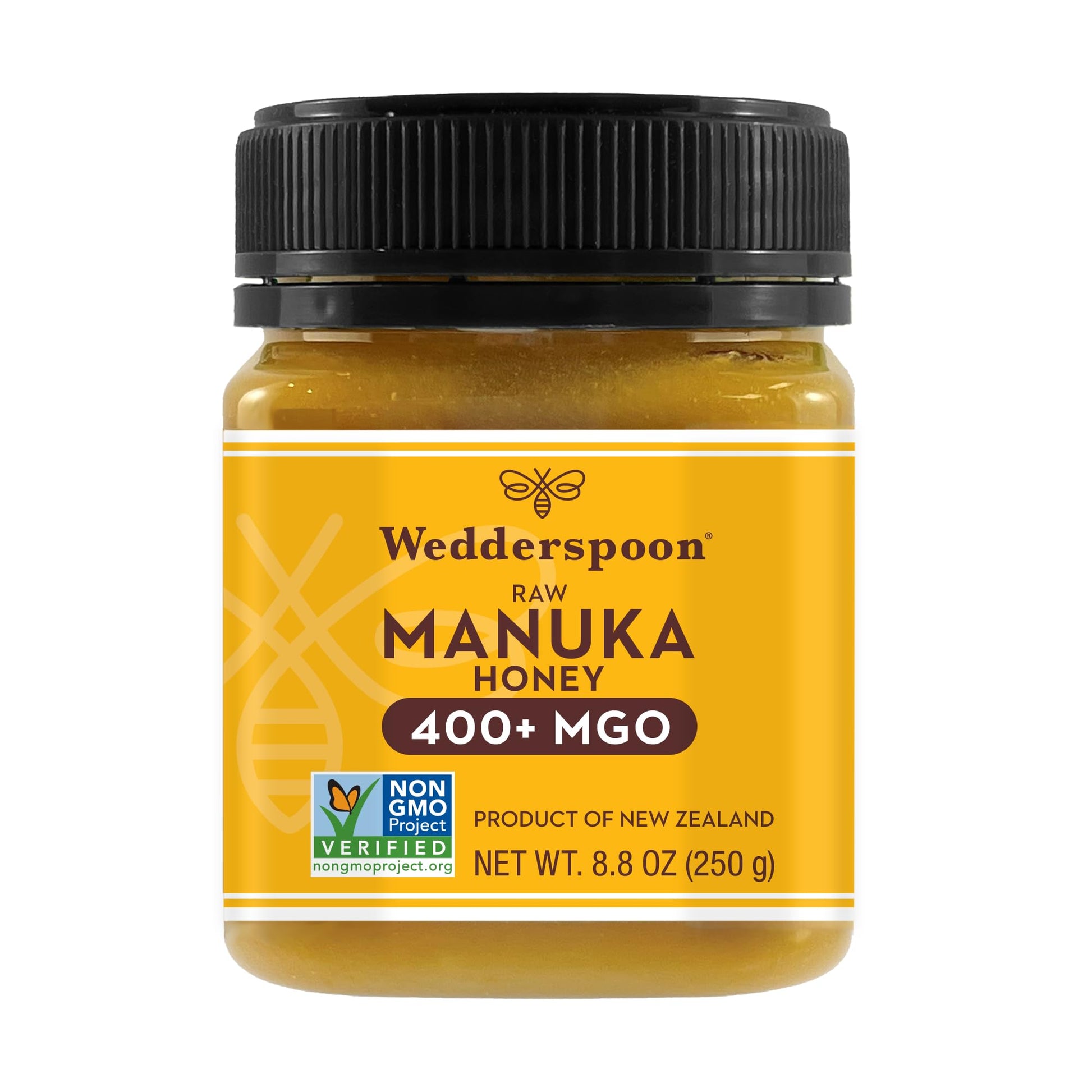 Wedderspoon Raw Premium Manuka Honey, 400+ MGO, 8.8 Oz, Unpasteurized New Zealand Honey, From Our Hives to Your Home - Medaid International