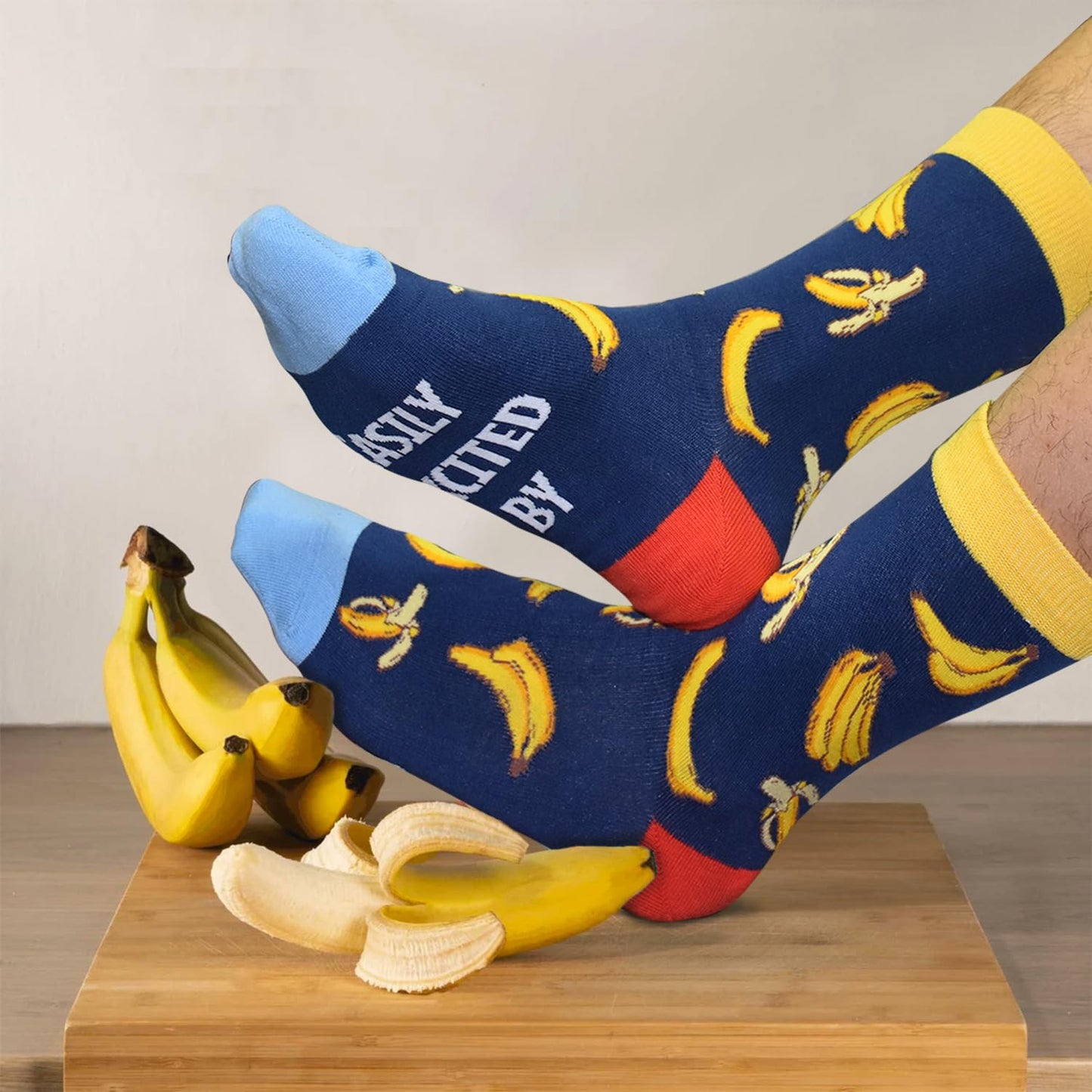 Funny Banana Socks Novelty Holiday Gifts Crazy Banana Fruit Socks for Men Women Teens - Medaid International