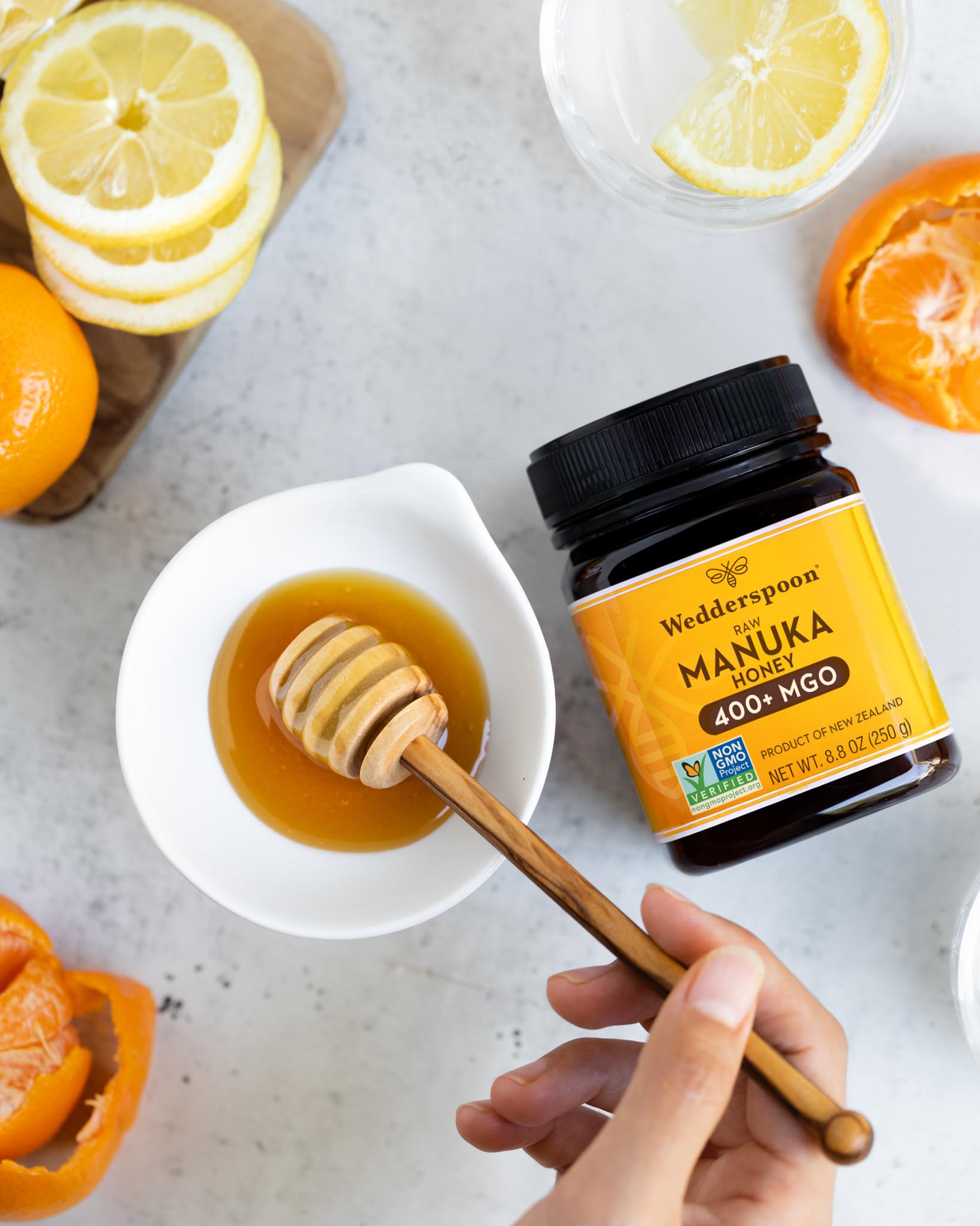 Wedderspoon Raw Premium Manuka Honey, 400+ MGO, 8.8 Oz, Unpasteurized New Zealand Honey, From Our Hives to Your Home - Medaid International