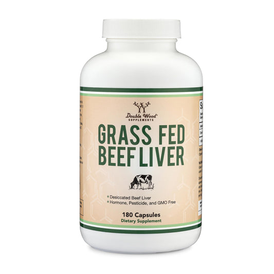 Beef Liver Capsules (1,000mg of Grass Fed, Desiccated Beef Liver per Serving, 180 Capsules, 3 Month Supply) Supplement for Digestion, Immune Health, Energy, and Wellness by Double Wood - Medaid International