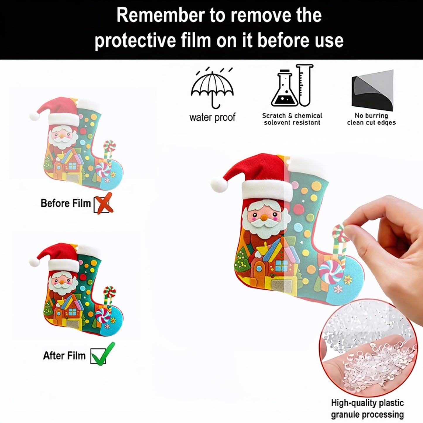 5PCS/1Set Santa Red Christmas Socks Hanging Ornaments - for Home Indoor, Outdoor & Winter Festivities | Decor for Christmas Tree, Fireplace & Family Gatherings - Medaid International