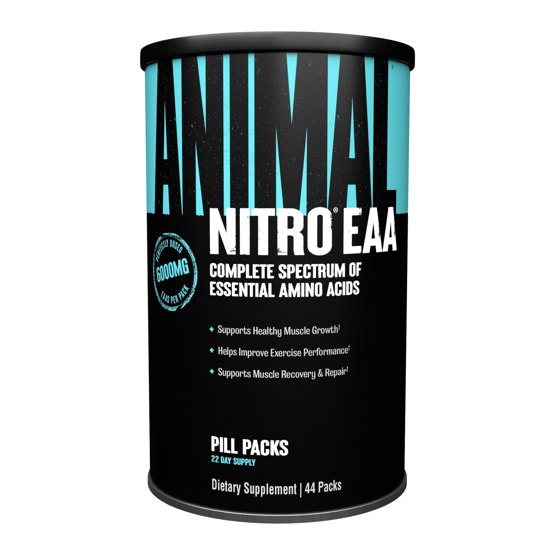 Animal Nitro EAA - Post-Workout Recovery and Repair, Supports Lean Muscle Growth, Complete Spectrum of Essential Amino Acids & BCAA Supplement for Men and Women, 44 Packs - Medaid International