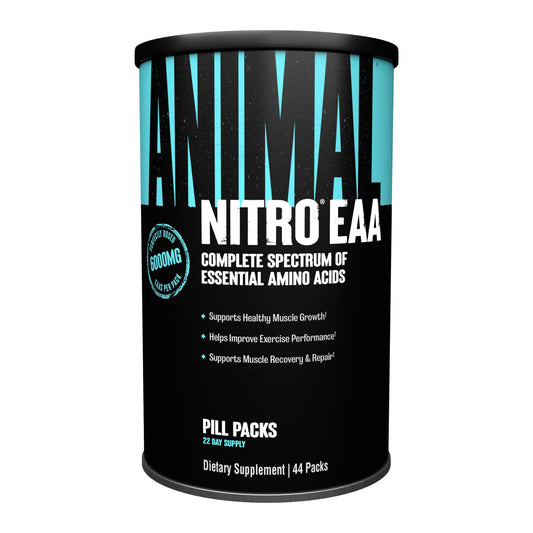 Animal Nitro EAA - Post-Workout Recovery and Repair, Supports Lean Muscle Growth, Complete Spectrum of Essential Amino Acids & BCAA Supplement for Men and Women, 44 Packs - Medaid International