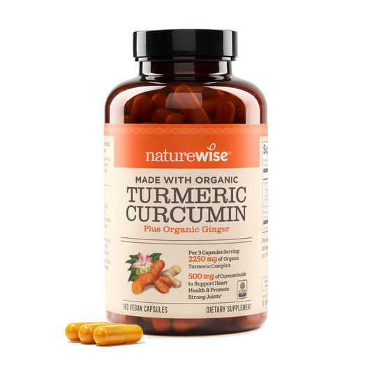 NatureWise Curcumin Turmeric 2250mg - 95% Curcuminoids & BioPerine Black Pepper Extract for Advanced Absorption - Daily Joint and Immune Health Support - Vegan, Non-GMO, 180 Count[60-Day Supply] - Medaid International