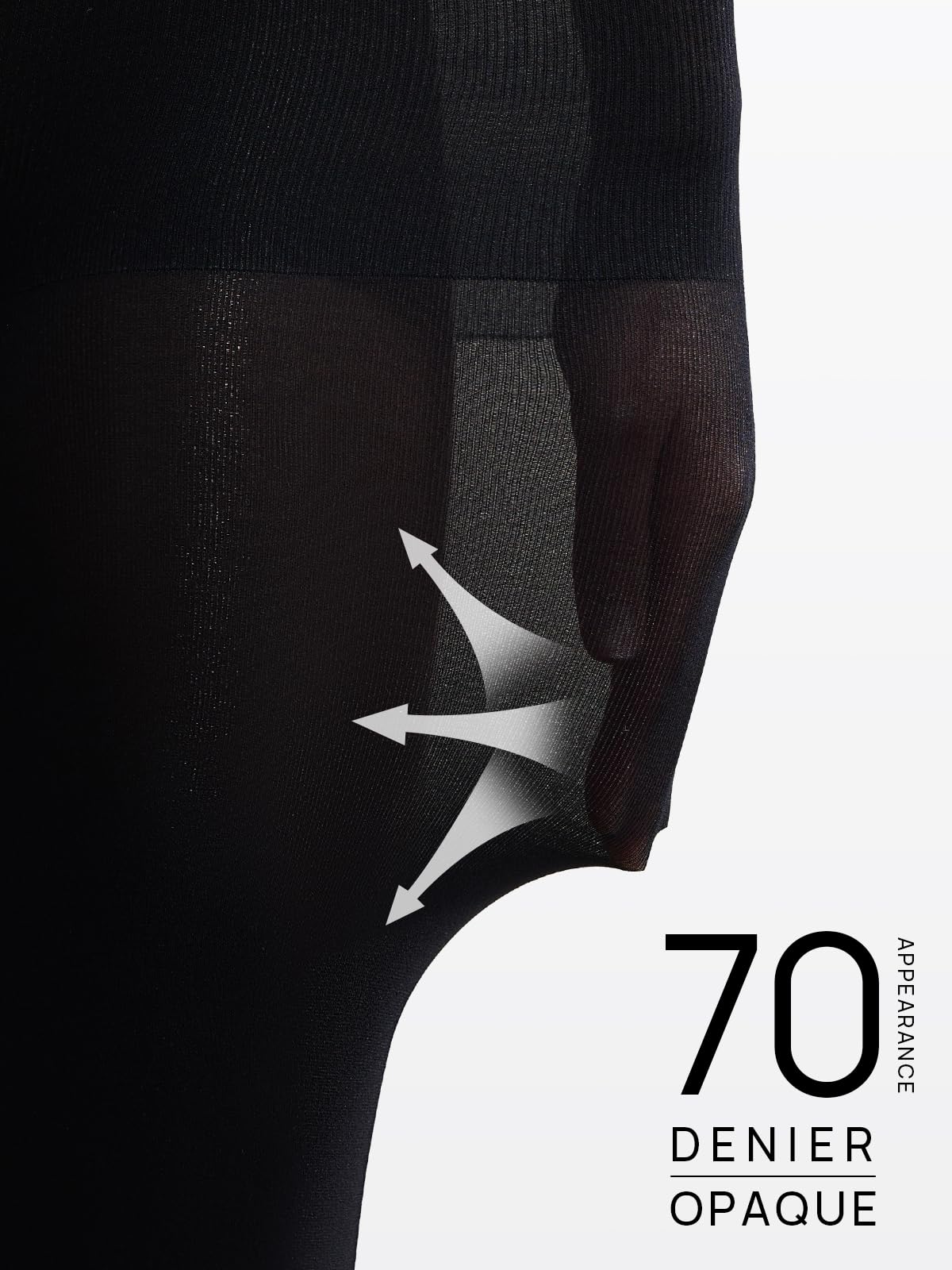 MANZI 2 Pairs Women's Opaque Control Top Tights Comfort Stretch 70 Denier Pantyhose Black Small - Medaid International