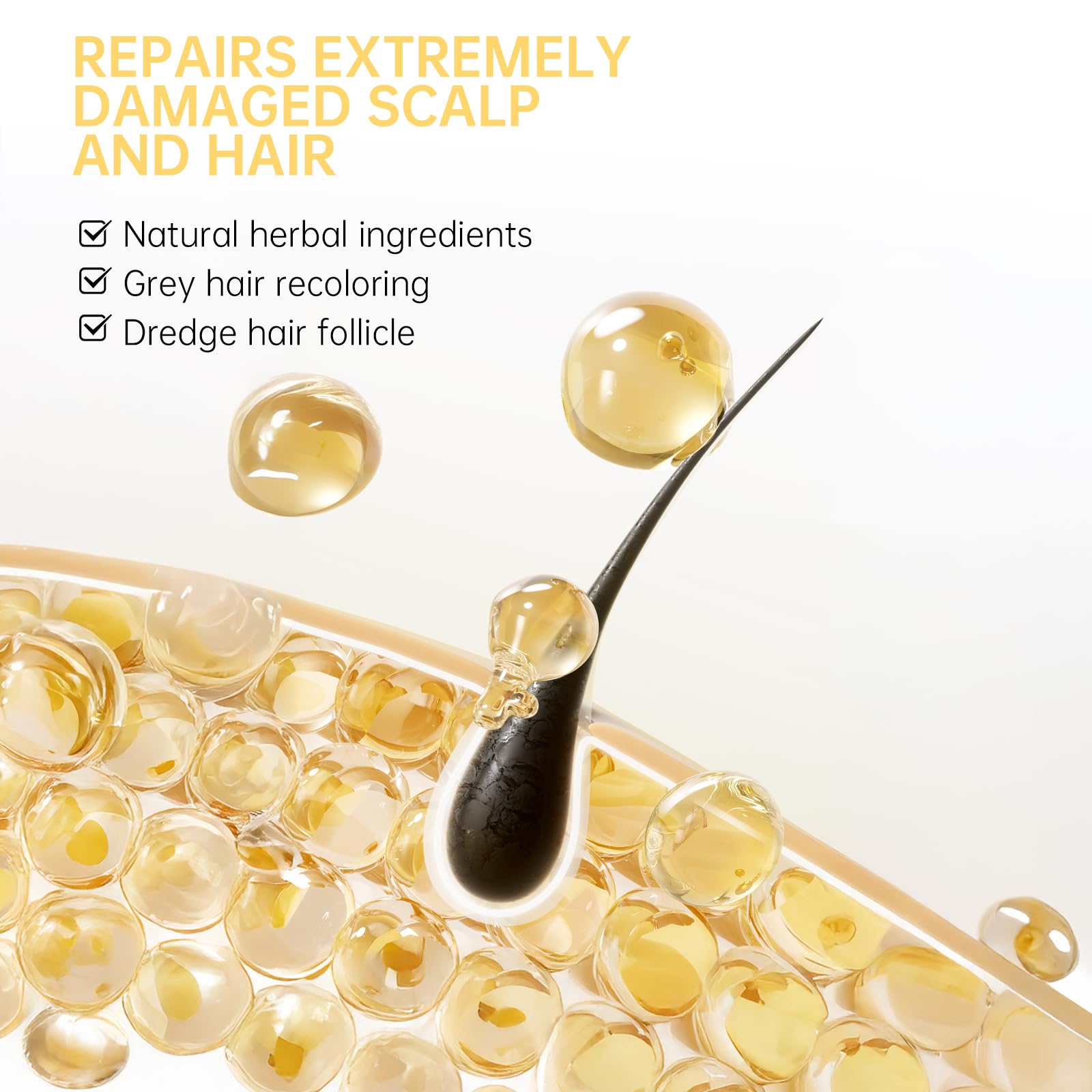 5% Minoxidil Hair Growth Serum, Natural Biotin Hair Oil for Men and Women, 2 fl oz - Medaid International