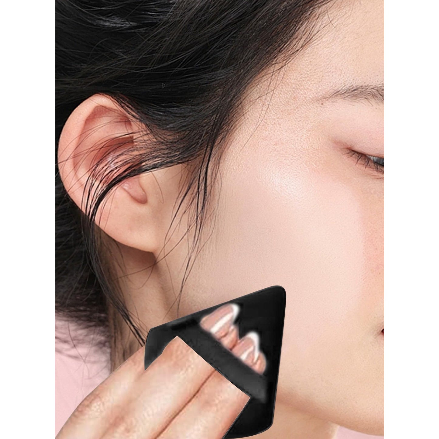 6 Pieces Powder Puff Face Soft Triangle Makeup Puff for Loose Powder Mineral Cosmetic Foundation Blender Sponge Beauty Makeup Tools(Black) - Medaid International