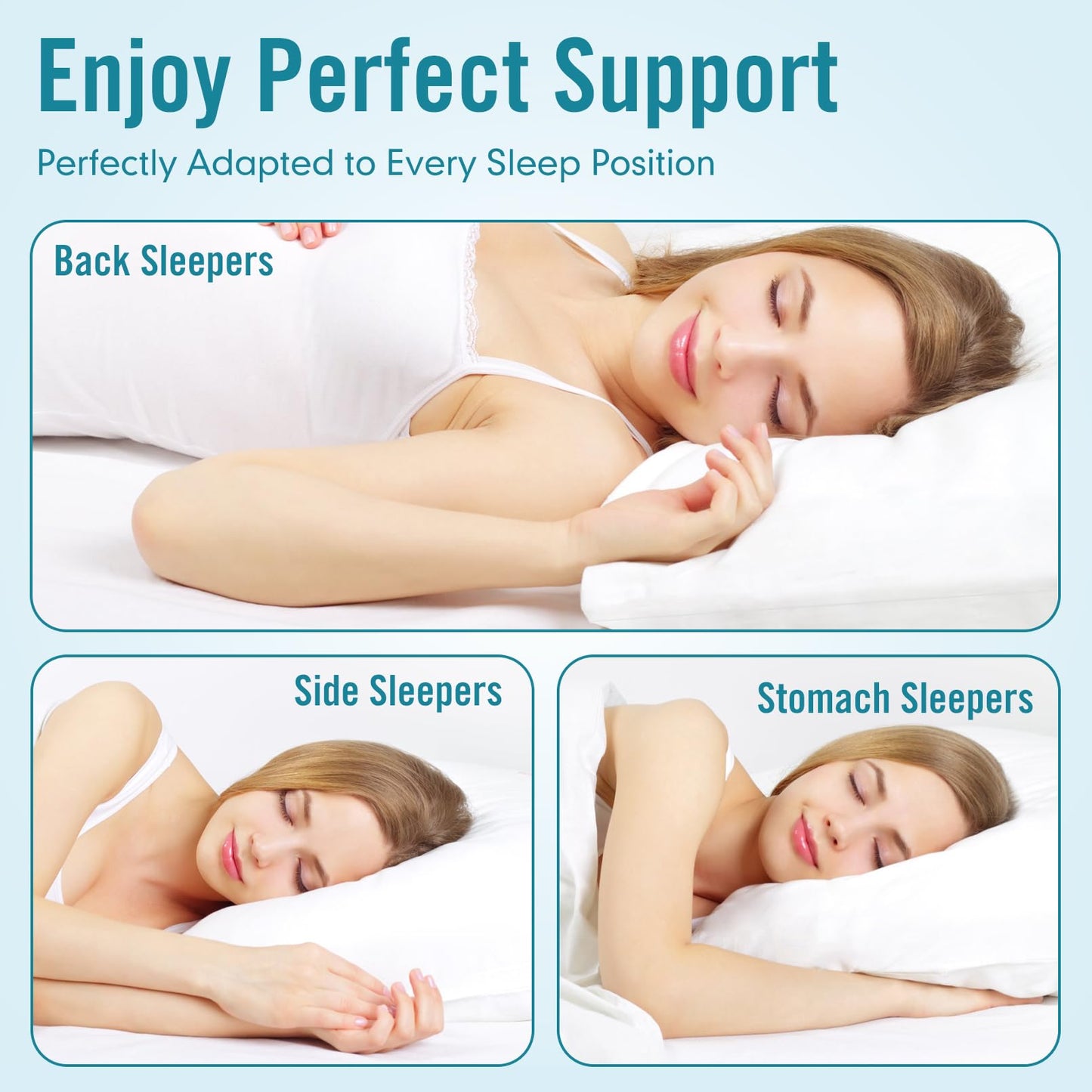 Sycoodeal Hotel Collection Bed Pillows for Sleeping 2 Pack,Standard Size Cooling Pillows,Hotel Quality with Premium Soft Down Alternative Fill for Side Stomach Back Sleepers - Medaid International