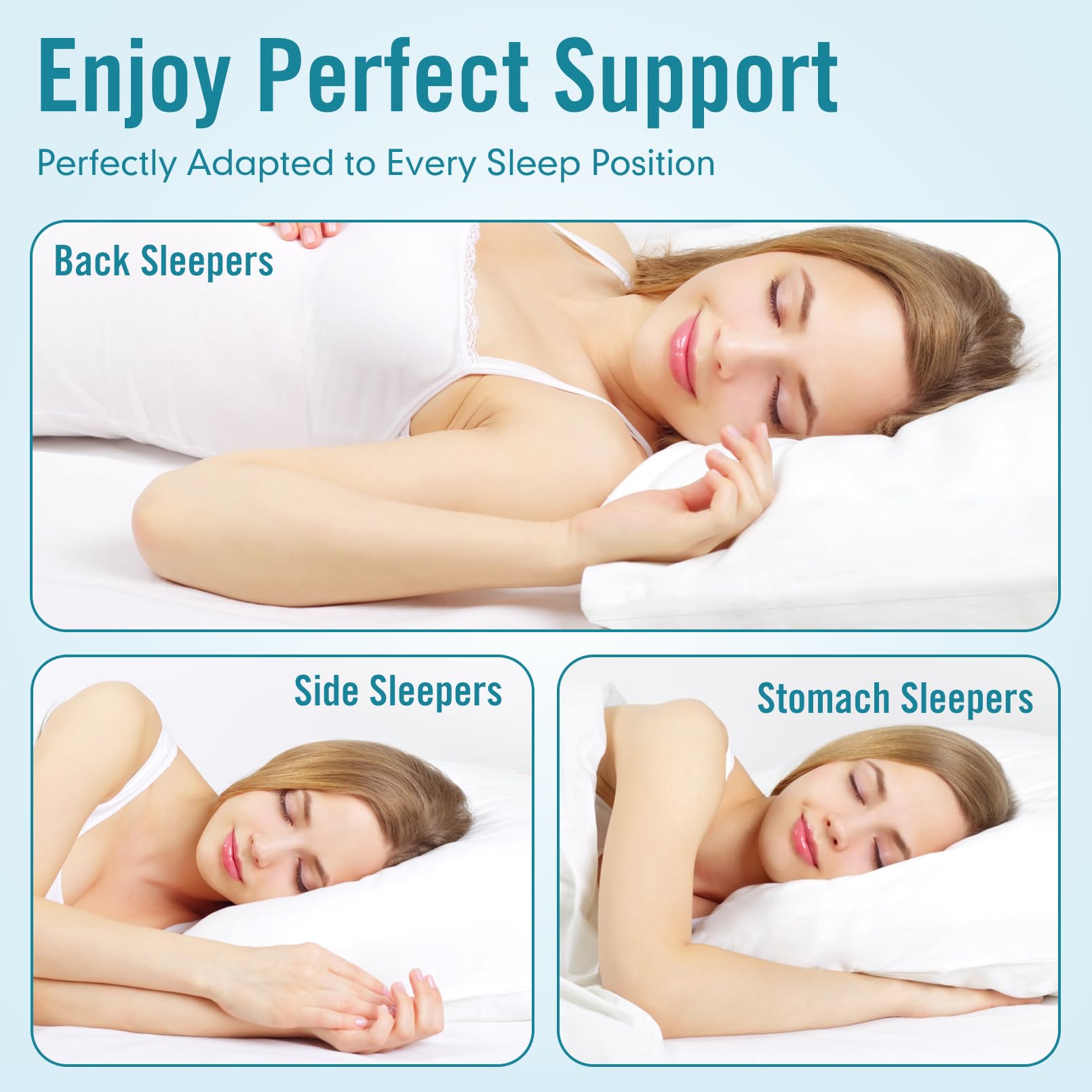 Sycoodeal Hotel Collection Bed Pillows for Sleeping 2 Pack,Standard Size Cooling Pillows,Hotel Quality with Premium Soft Down Alternative Fill for Side Stomach Back Sleepers - Medaid International