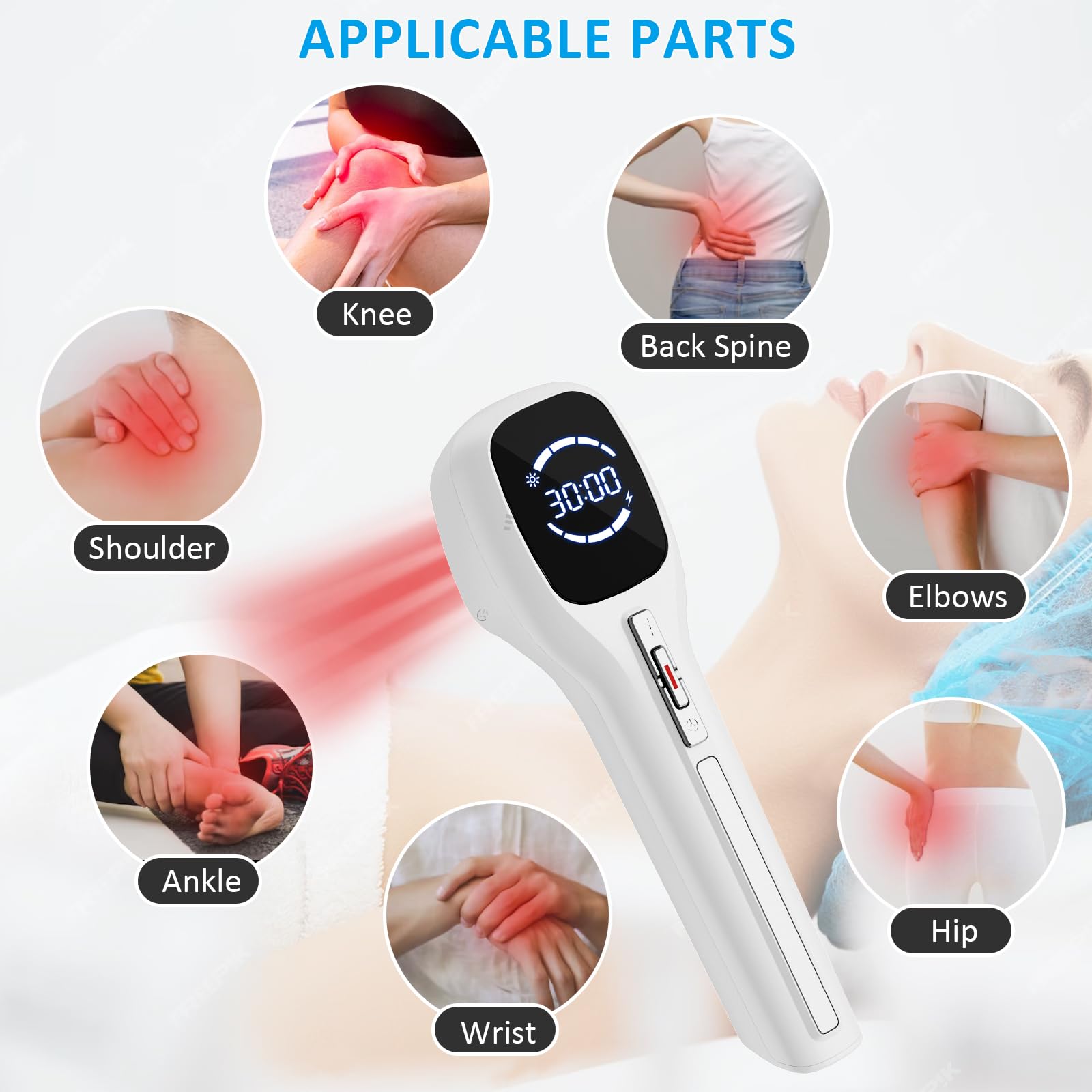 FVQ Red Light Therapy Promotes vasodilation & Lymphatic Circulation. Cold Laser Therapy Device with Infrared Dual Wavelength,Infrared Light Therapy with Four Modes & Angle Adjustment with Stand. - Medaid International