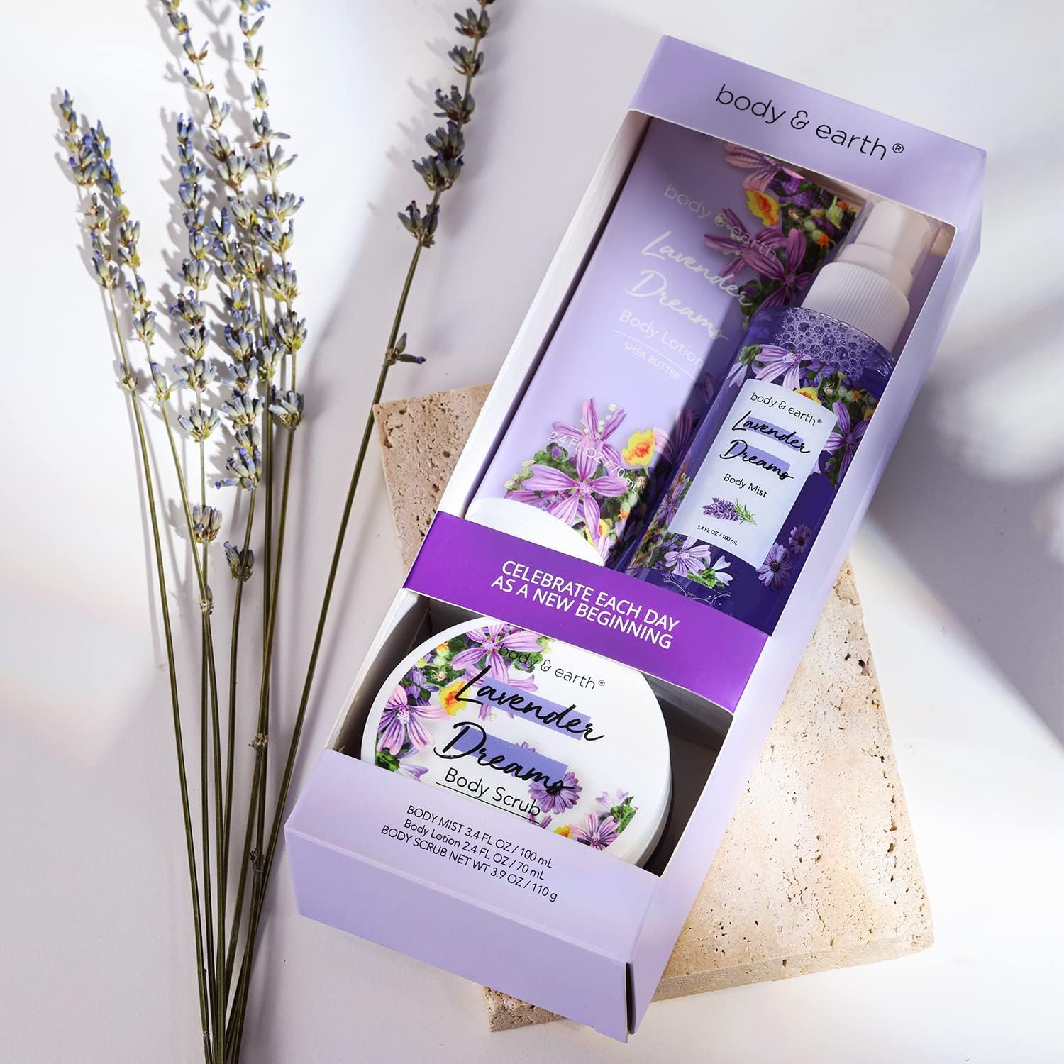 Fragrance Gift Set for Women, Body & Earth Morher's Day Gift, Body Mist & Body Lotion & Shower Gel, Perfume for Women, Valentine's Day Gift, Gift for Mom - Medaid International