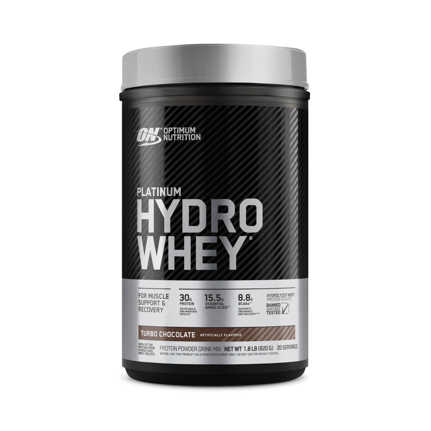 Optimum Nutrition Platinum Hydrowhey Protein Powder, 100% Hydrolyzed Whey Protein Isolate Powder, Flavor: Turbo Chocolate, 20 Servings, 1.8 Pounds (Packaging May Vary) - Medaid International