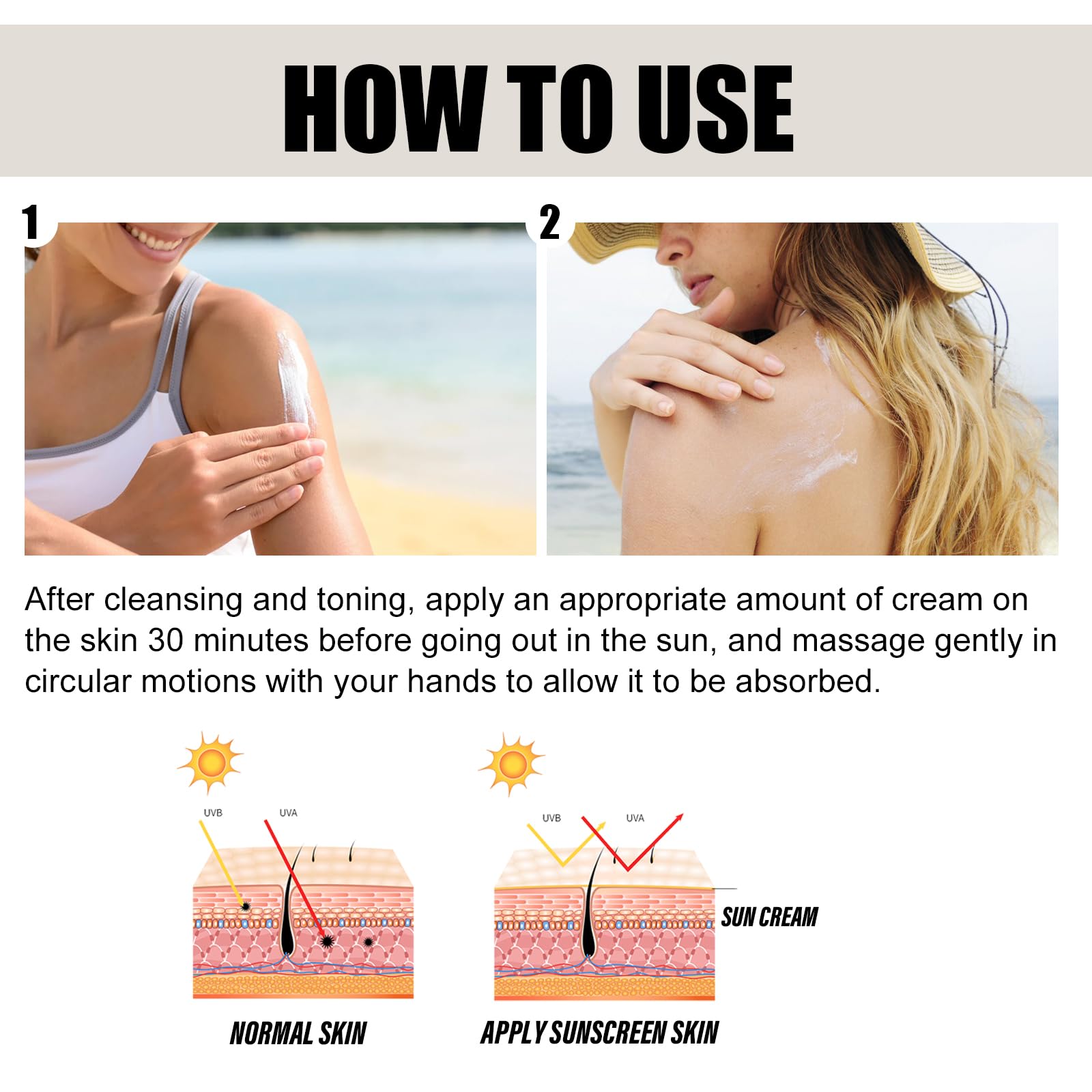 Relief Sun Rice Water Sensitive Isolation Natural Cream Organic SPF50+ PA++++ Sunscreen | Korean Formula Skin Care Broad Spectrum UVA/UVB Protection 50ml - Medaid International