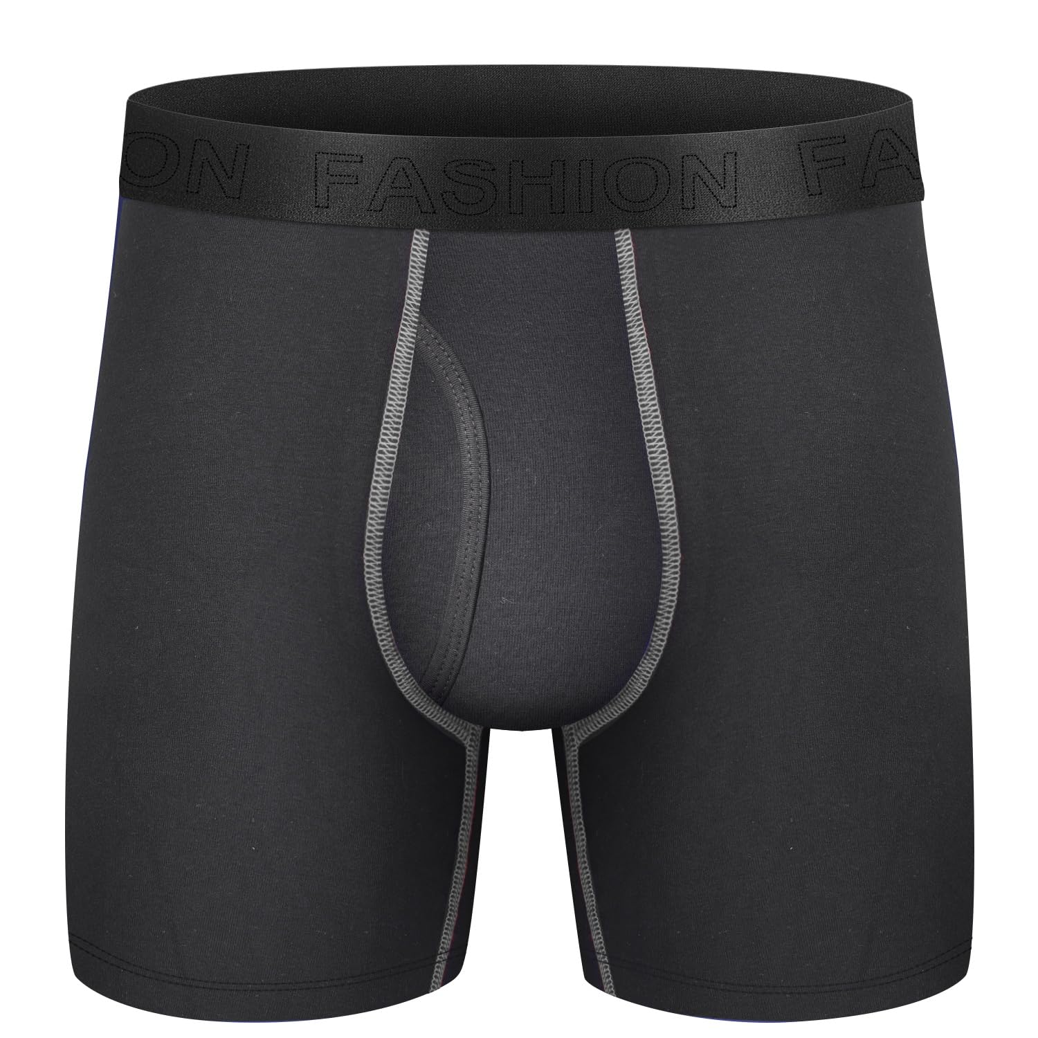 CONKEND Mens Boxer Briefs Cotton Underwear Pack Breathable no Ride up 6" Wide Waistband Tageless Boxers Briefs for Men 5Pack - Medaid International