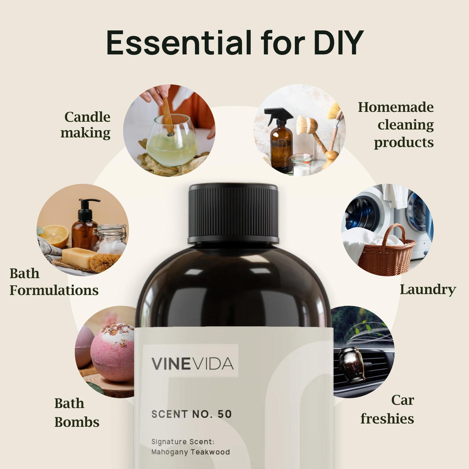 VINEVIDA [4oz] Kentucky Bourbon Fragrance Oil for Candle Making - Candle Scents for Candle Making, Made in USA Candle Oil Scents - Scents for Soap Making - Medaid International