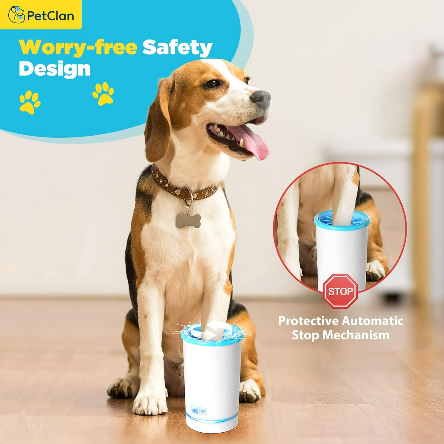 Dog Pet Foot Cleaner Rechargeable Soft Brushes for Small & Medium Dogs - Medaid International