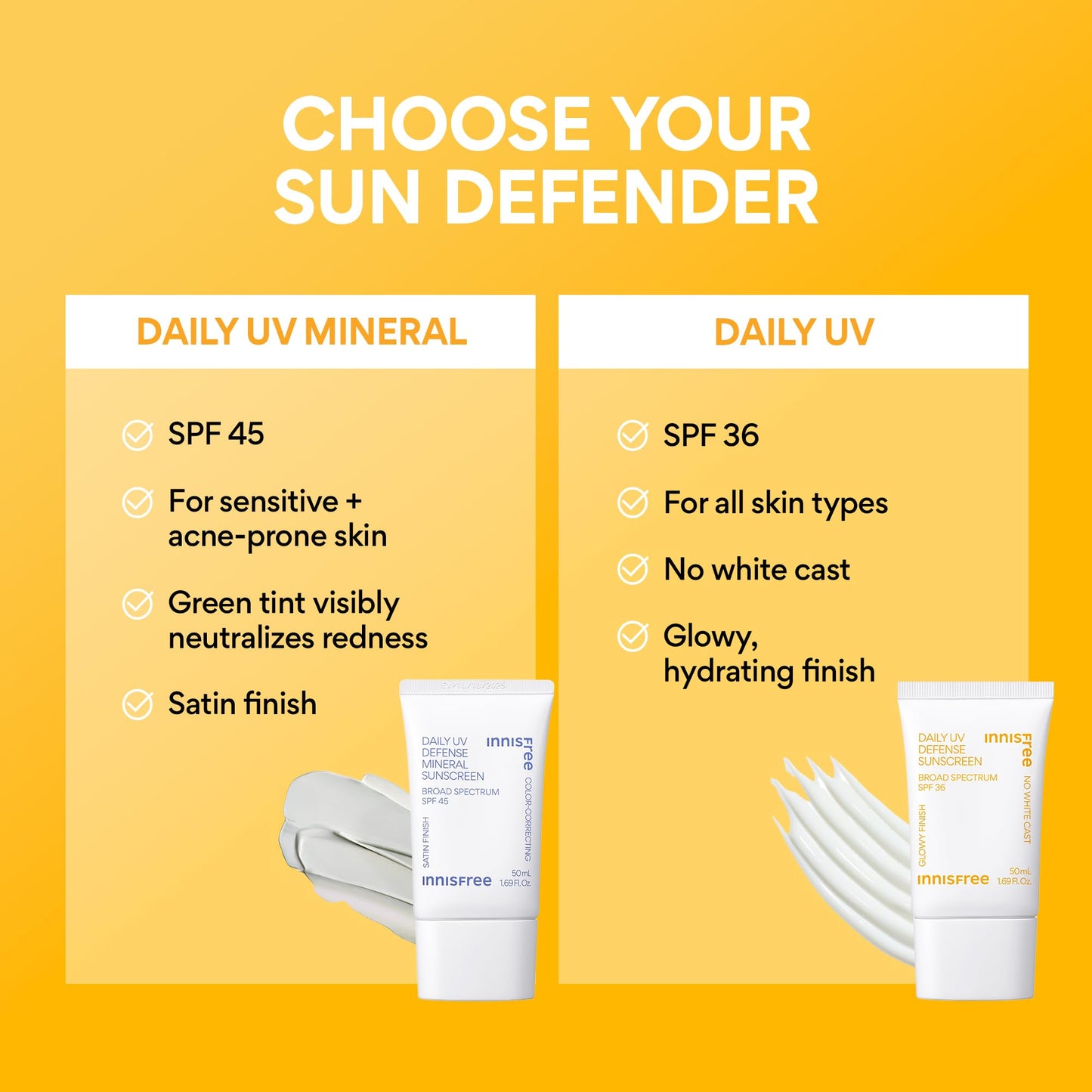 Innisfree Daily UV Defense SPF 36 – Korean Face Sunscreen, Invisible Finish, Broad Spectrum, No White Cast, Lightweight, Hydrating - Medaid International