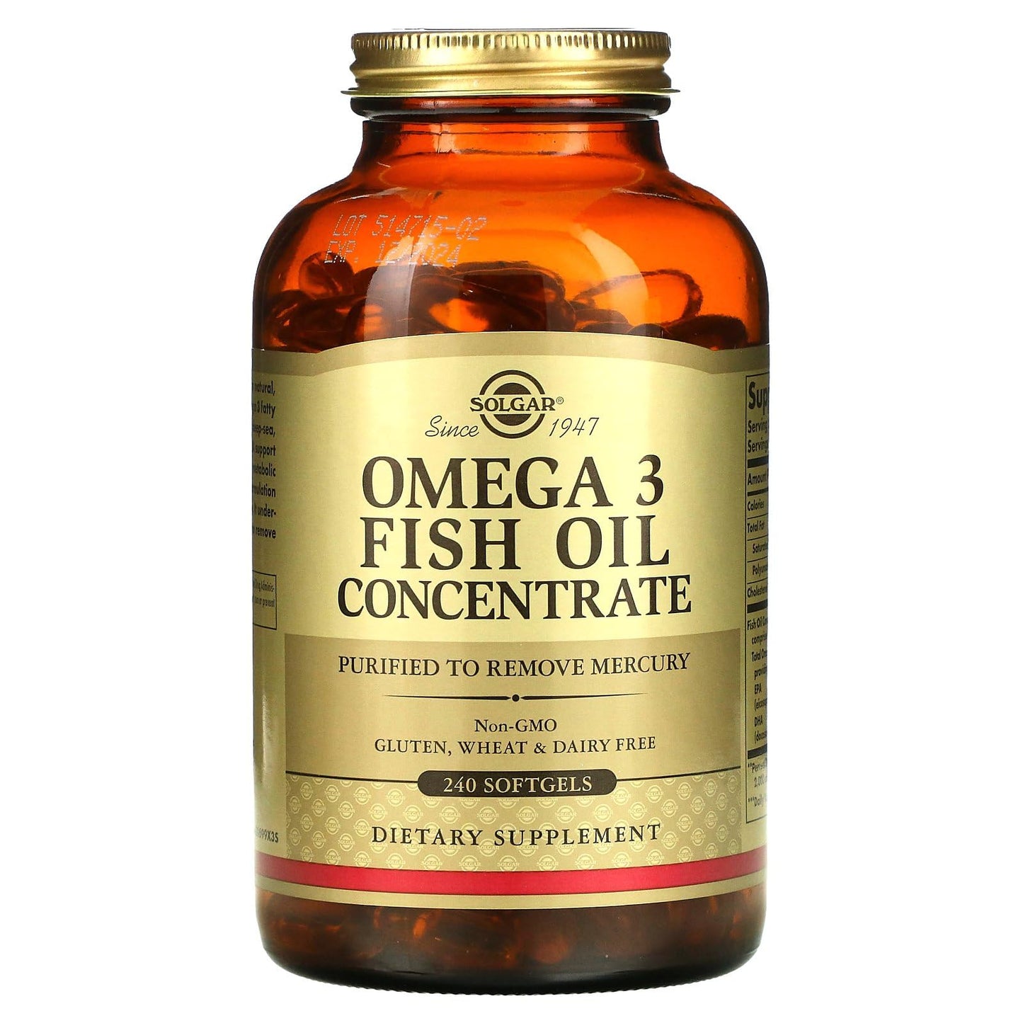 Solgar Omega-3 Fish Oil Concentrate, 240 Softgels - Medaid International