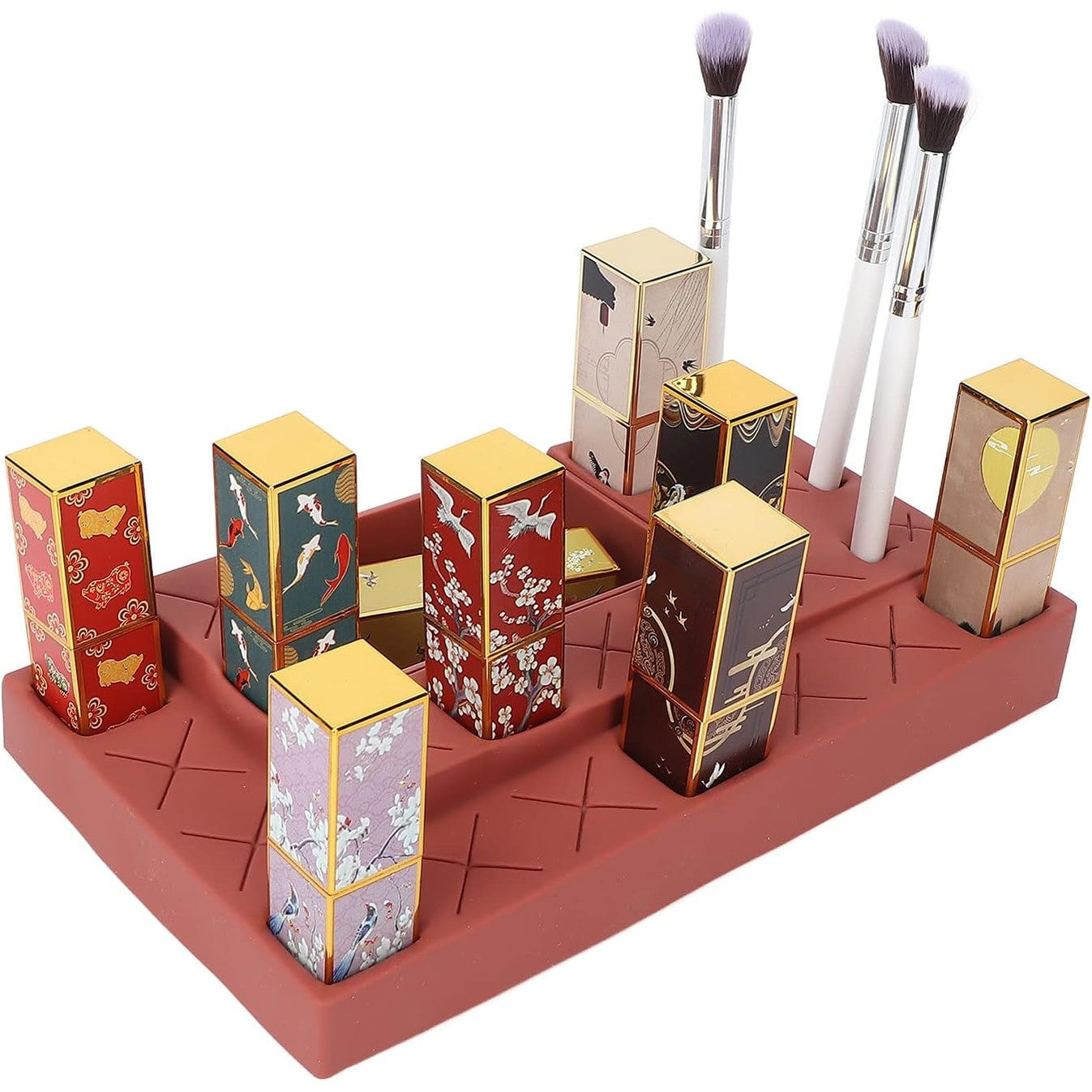 Silicone Lipstick Holder, Cosmetic Organizer for Brushes, Lipstick and Lipgloss - Medaid International