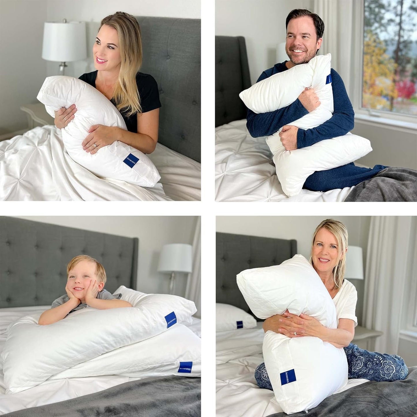 ACCURATEX Pillows King Size Set of 2, Hybrid Shredded Memory Foam Pillow[Adjustable Loft], Fluffy Down Alternative Fill Removable Cotton Cover, Firm Supportive Pillow for Side Back Sleepers - Medaid International