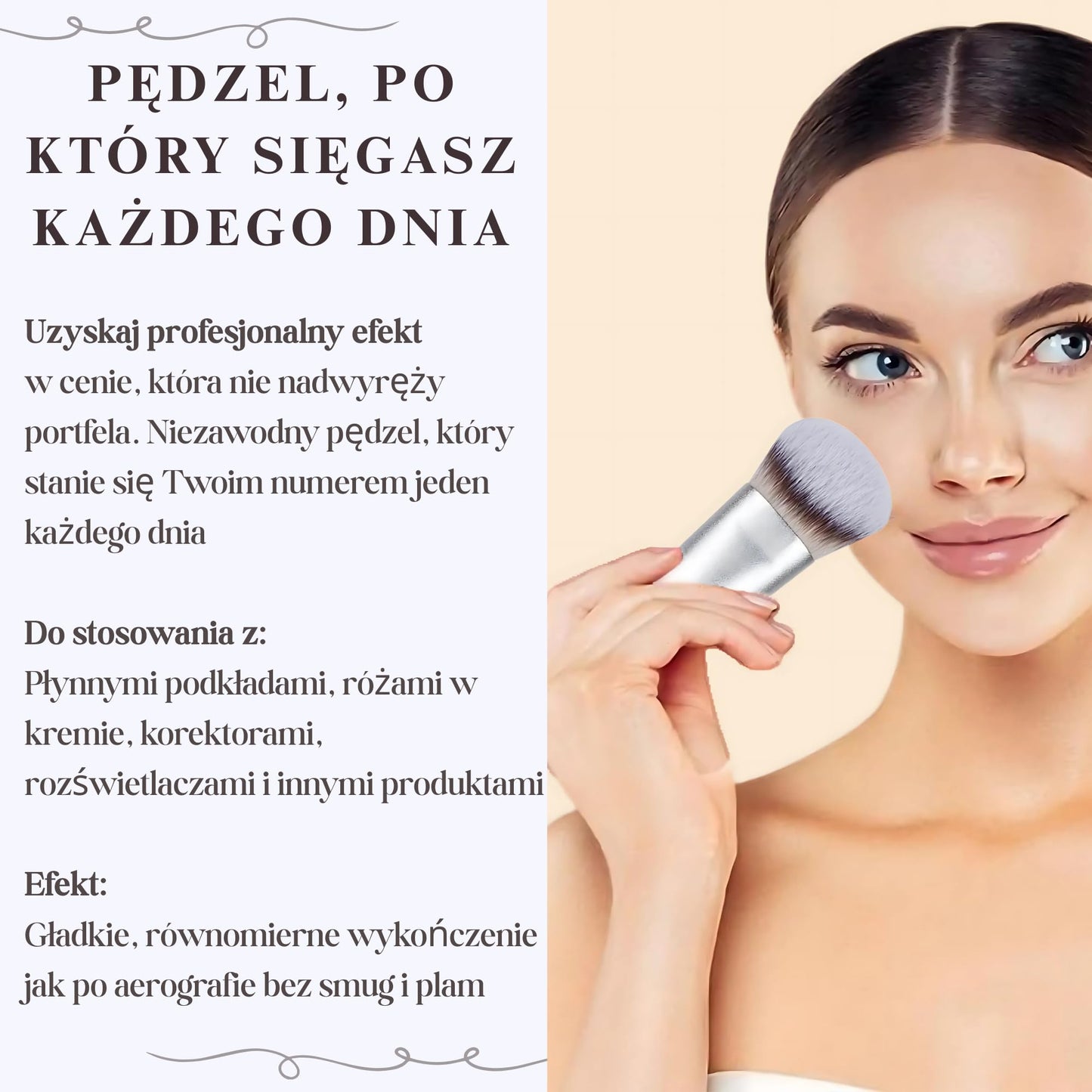 Contoured Makeup Brush - Foundation Blender Brush for Powder, Cream, Contour, Bronzer, Blush Blending & Highlighter - Professional Make Up Brush - Full Face Makeup Brush - Vegan & Cruelty Free - Medaid International