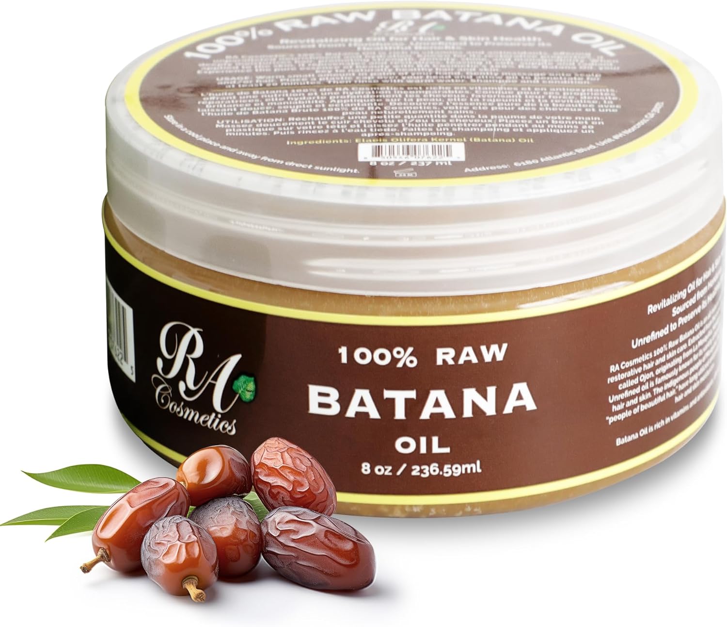 RA Cosmetics Hair Oil, 100% Natural Unrefined Batana for Healthy Hair, 16 oz, Nourishing Moisturizer for Damaged Hair Repair, Strengthening and Nourishing Hair Conditioner - Medaid International