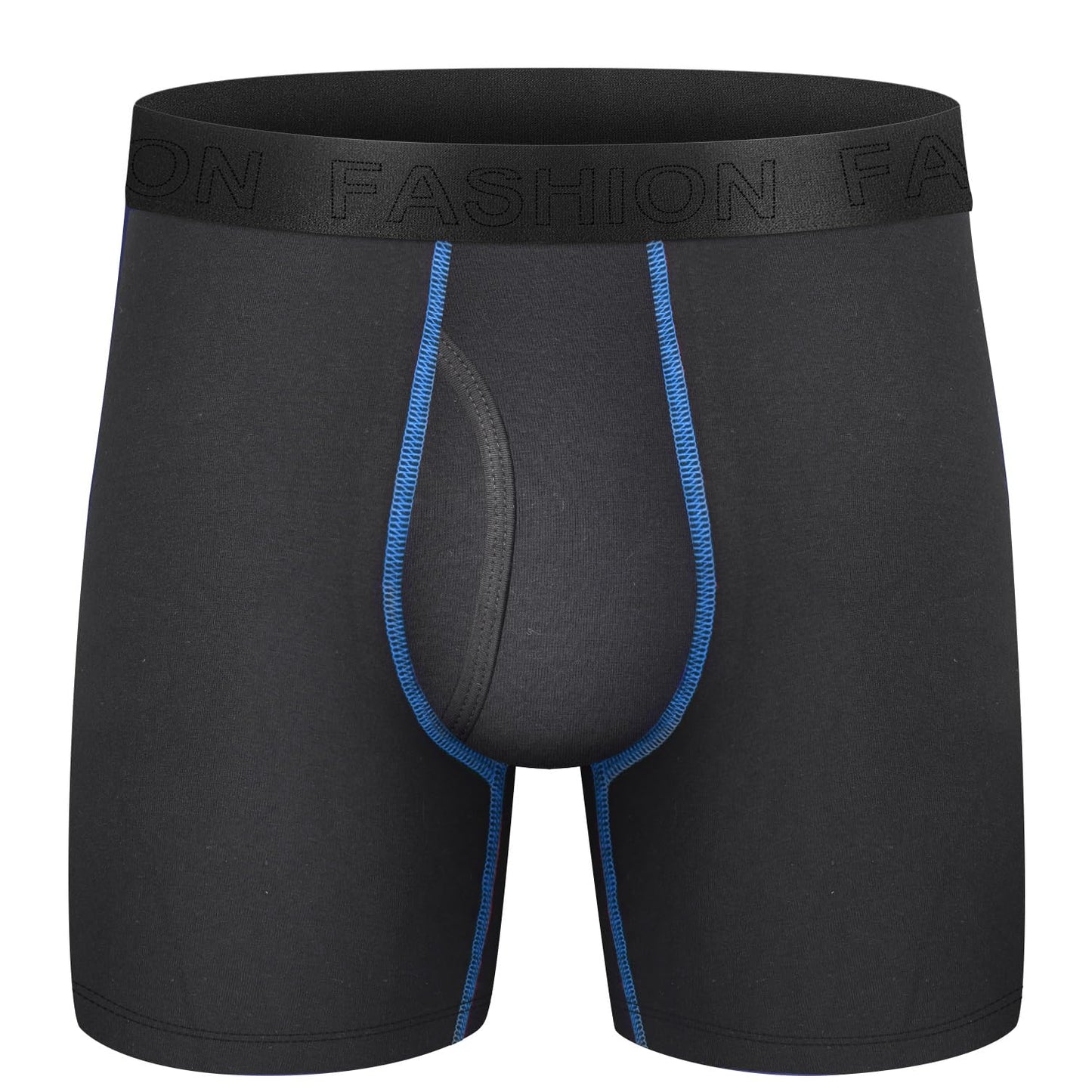 CONKEND Mens Boxer Briefs Cotton Underwear Pack Breathable no Ride up 6" Wide Waistband Tageless Boxers Briefs for Men 5Pack - Medaid International