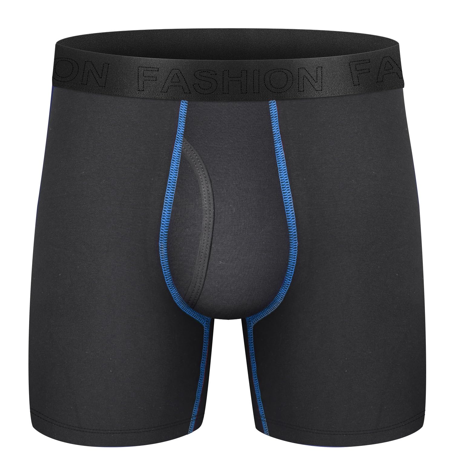 CONKEND Mens Boxer Briefs Cotton Underwear Pack Breathable no Ride up 6" Wide Waistband Tageless Boxers Briefs for Men 5Pack - Medaid International