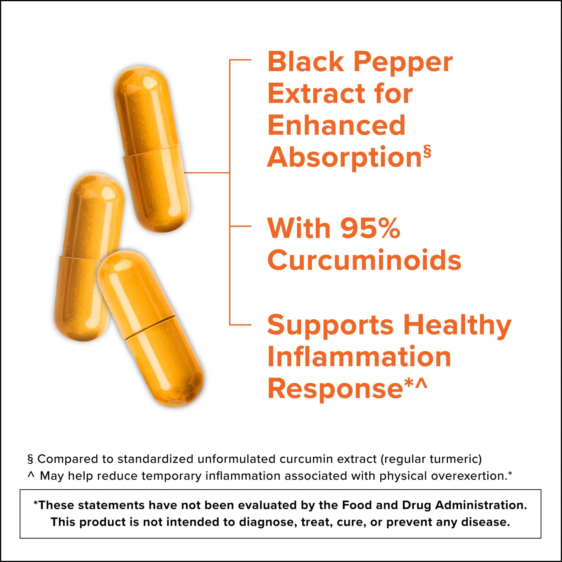 Qunol Turmeric Curcumin with Black Pepper & Ginger, 2400mg Turmeric Extract with 95% Curcuminoids, Extra Strength Supplement, Enhanced Absorption, Joint Support Supplement, 105 Count - Medaid International