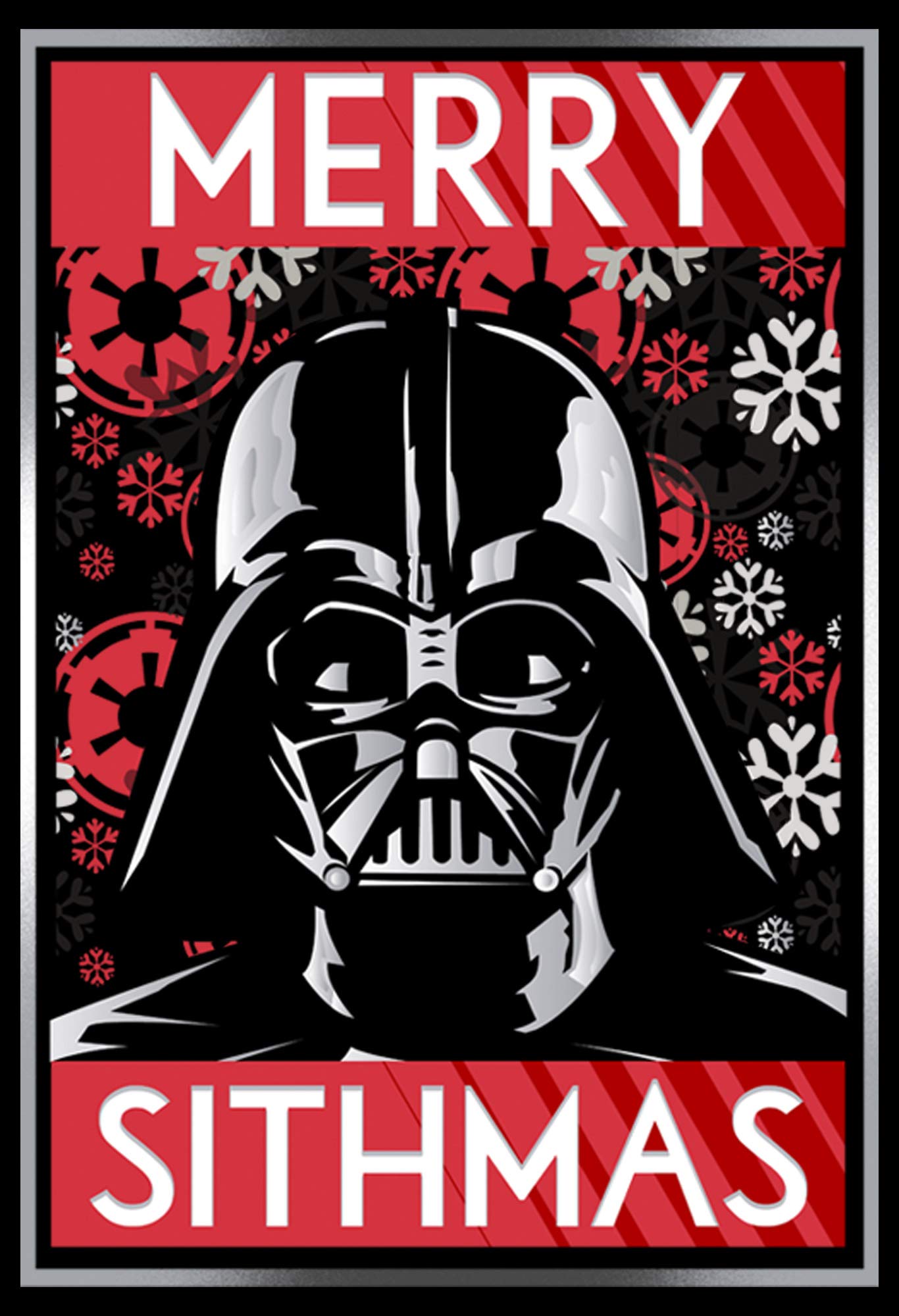 STAR WARS Men's Christmas Sithmas Darth Vader T-Shirt - Black - Large - Medaid International