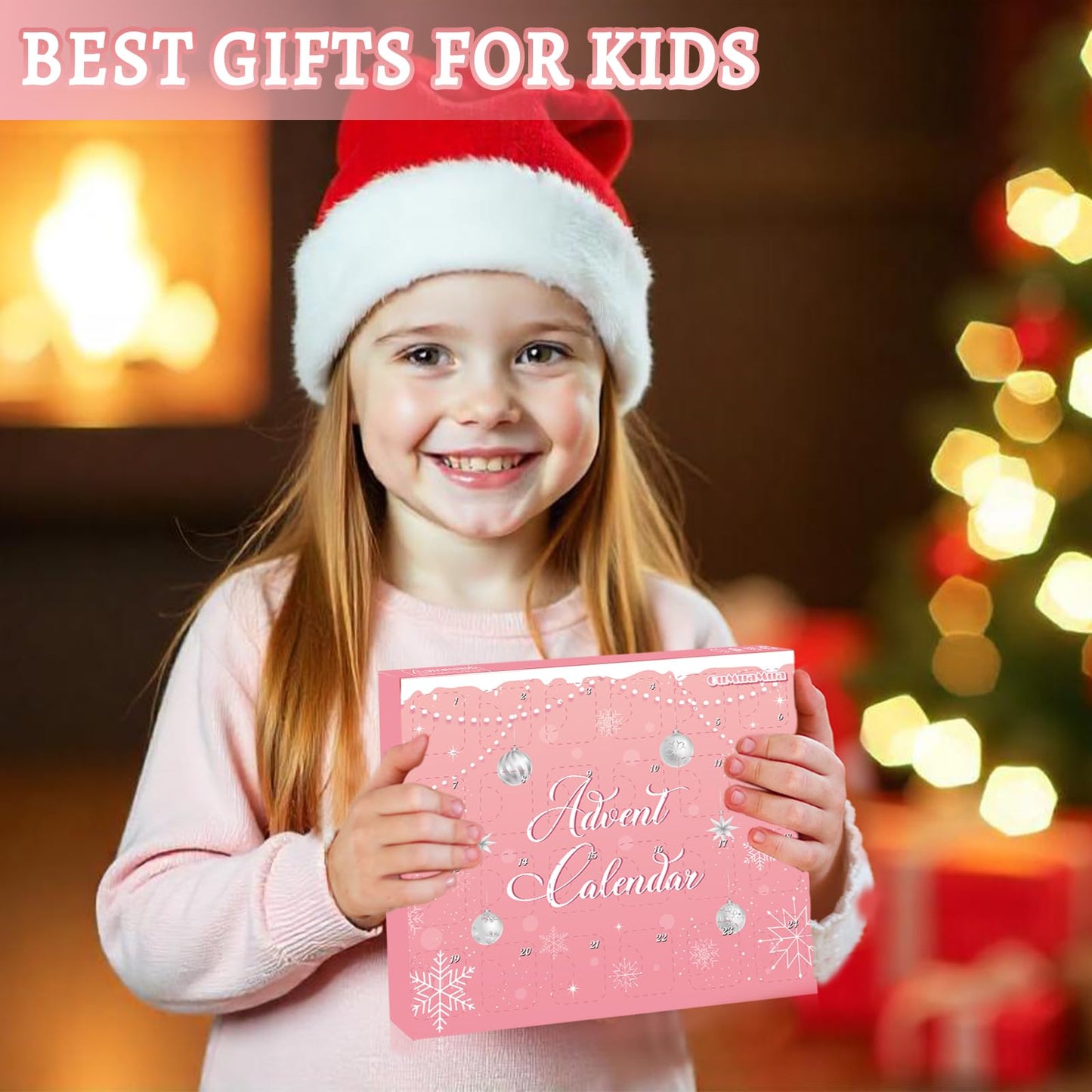 OuMuaMua 24 Days Christmas Advent Calendar 2025, Charm Bracelet Making Kit, Pink Charm Beads, Countdown Calendar DIY Jewelry Making Kit for Adults Women Teens Girls Kids Xmas Holiday Birthday Gifts - Medaid International