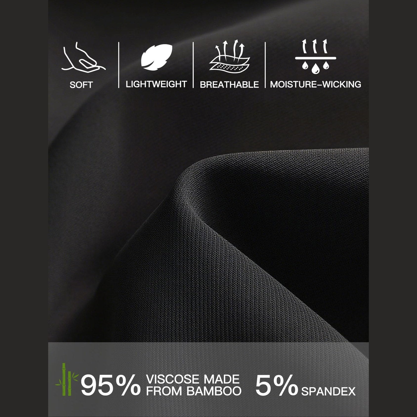 youlehe Men's Underwear Soft Rayon Boxer Briefs Stretch Trunks Pack (as1, alpha, l, regular, regular, 7 Pack(Black)-Open Fly-018) - Medaid International