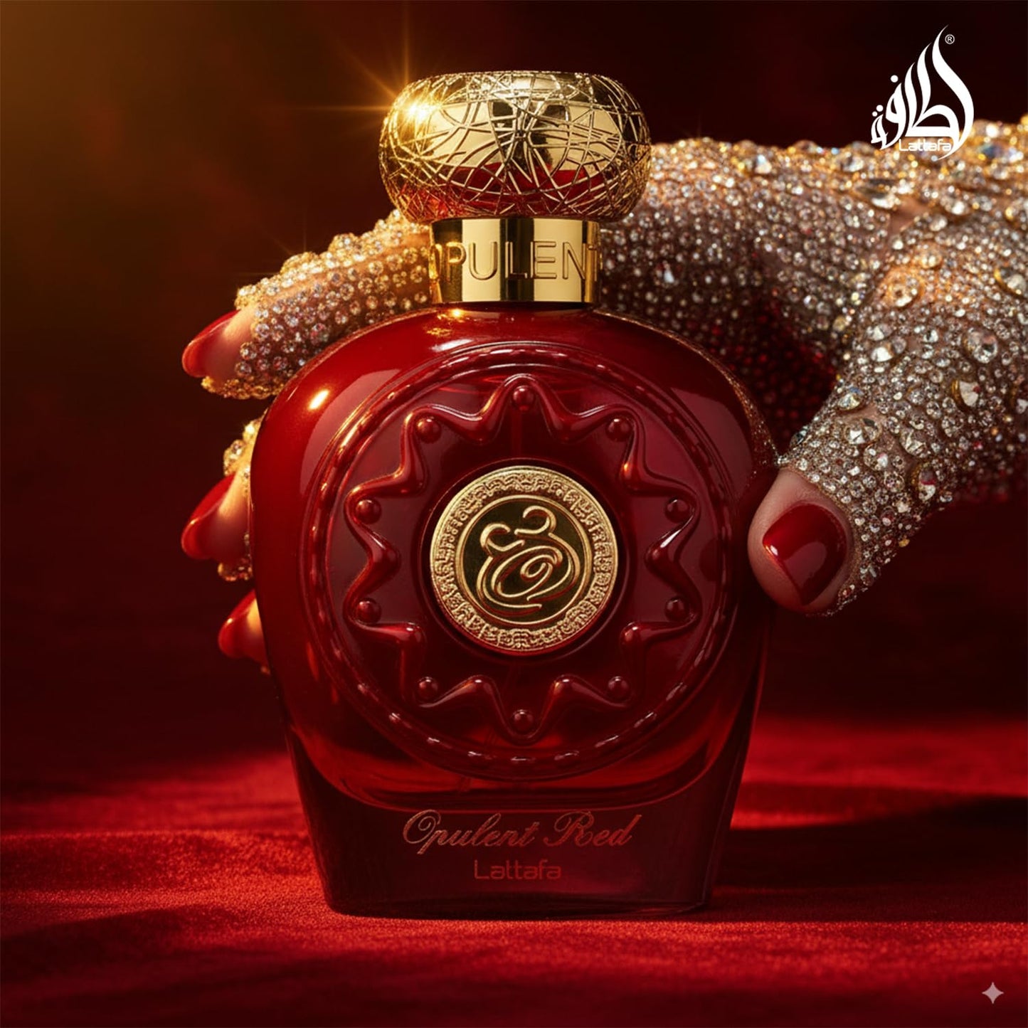 Lattafa Perfumes Opulent Red for Unisex Eau de Parfum Spray, 3.4 Ounce (137662) - Medaid International