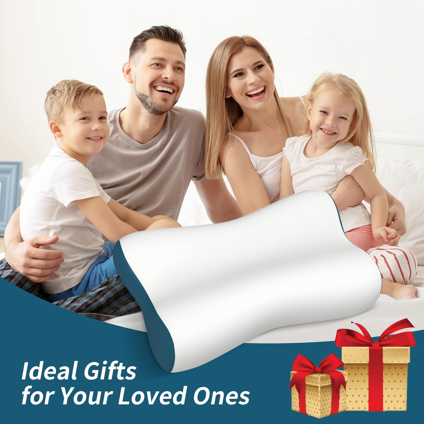 Cervical Neck Pillow for Pain Relief, Contour Memory Foam Pillows for Sleeping, Ergonomic Pillow Orthopedic Cooling Pillow Bed Pillow Neck Support for Side Back Stomach Sleepers - Medaid International