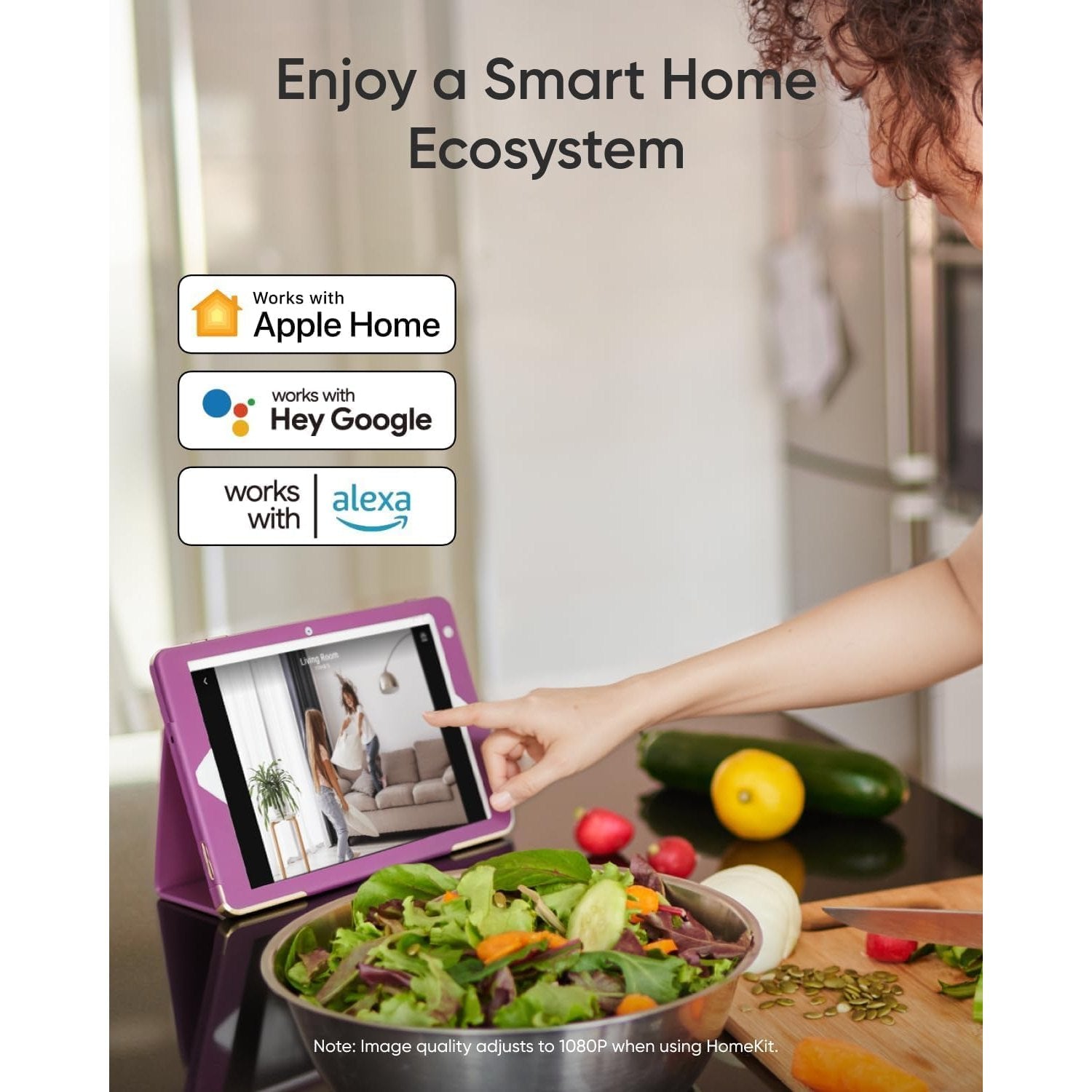 eufy Indoor Cam E30, Latest Generation, 4K UHD Security Camera, Pet/Dog/Baby Camera with Phone app, Color Night Vision, Human/Pet Auto Tracking, 360 Pan-Tilt, Works with Homekit - Medaid International