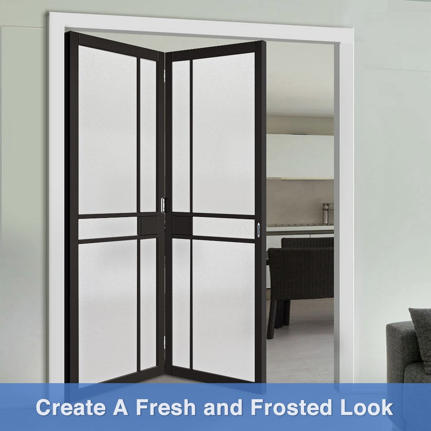 Window Privacy Film Frosted Glass Window Film Sun Blocking Non Adhesive Heat Blocker Static Window Clings Opaque Decorative Window Stickers for Bathroom Home Office 11.8 x 78.7 Inches, Pure - Medaid International