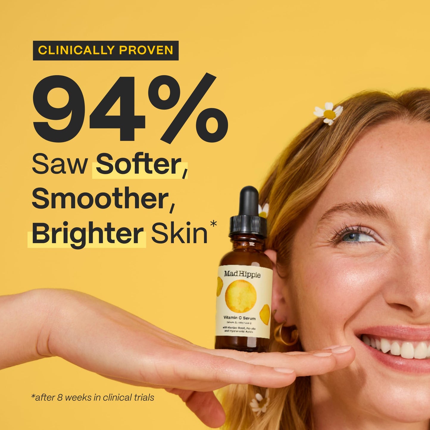 Mad Hippie Vitamin C Serum, Ultra-Hydrating with Hyaluronic Acid, Ferulic & Vitamin E, Anti-Aging, Glow Up Essentials, Cruelty-Free Skin Care, 1.02 Oz - Medaid International