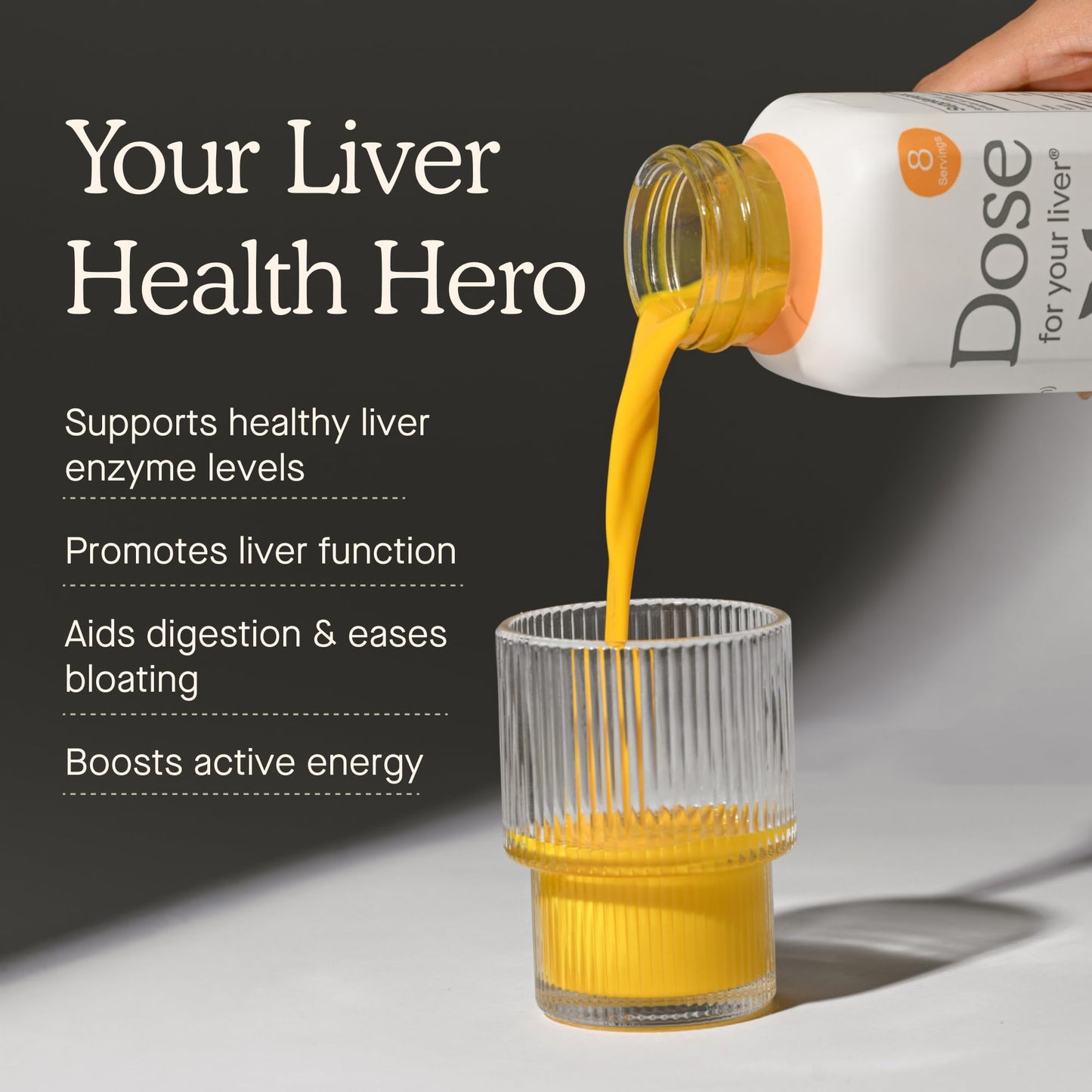 DOSE for Your Liver Cleanse Detox & Repair, Organic Milk Thistle Supplement with Turmeric, Dandelion, Ginger, and Orange, Promotes Optimal Liver Function,16oz Bottle, 3 Pack (3 Weeks Supply) - Medaid International