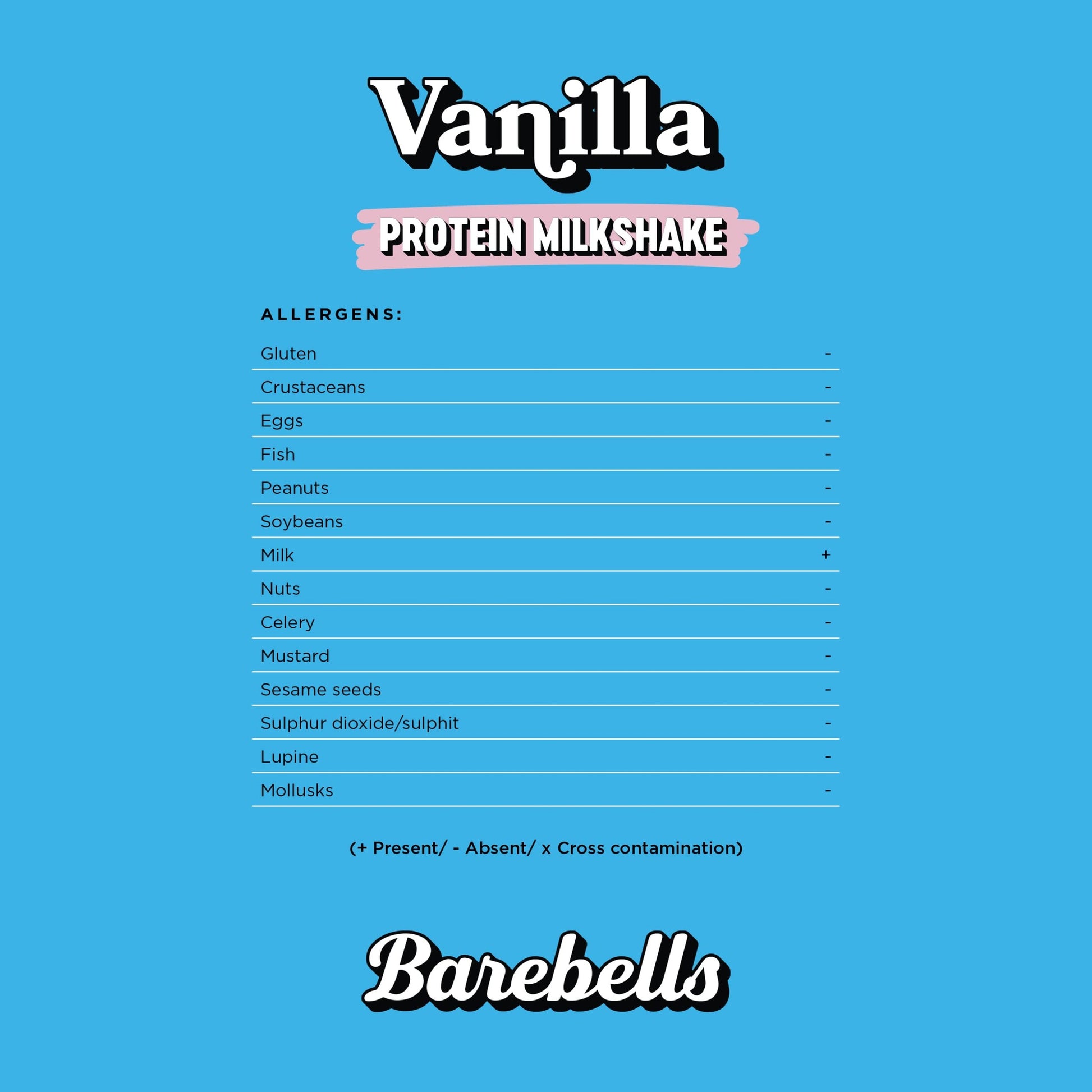 Barebells Milkshake - Batido Proteinas - 24g Proteina x Batido - Sin Lactosa - Sin Gluten - Sin Azúcares Añadidos - Vainilla - Pack 8 Batidos x 330ml - Medaid International