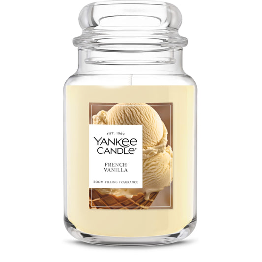 Yankee Candle French Vanilla Scented Candle, 22oz Large Jar with up to 150 Hour Burn Time, Giftable, Holidays - Medaid International