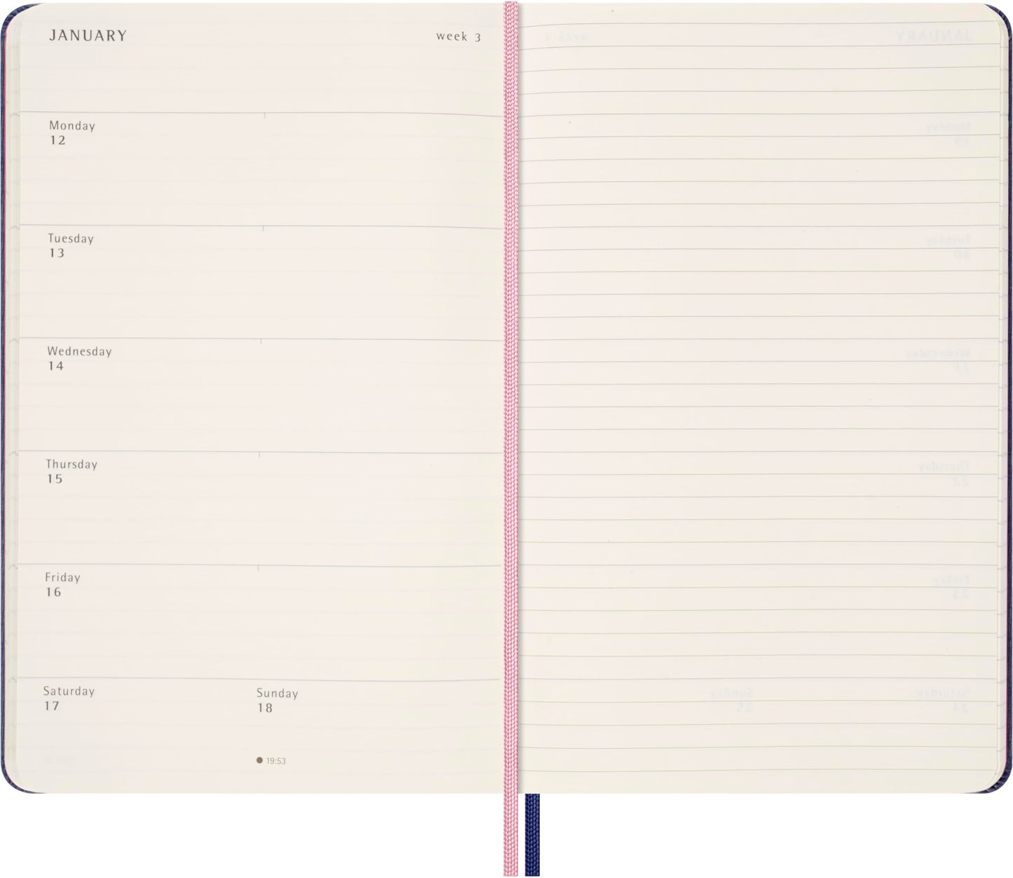 Moleskine Limited Edition Sakura 18 Month 2025-2026 Weekly Planner, Hard Cover, Large (5" x 8.25"), Cherry Blossoms, 208 pages - Medaid International