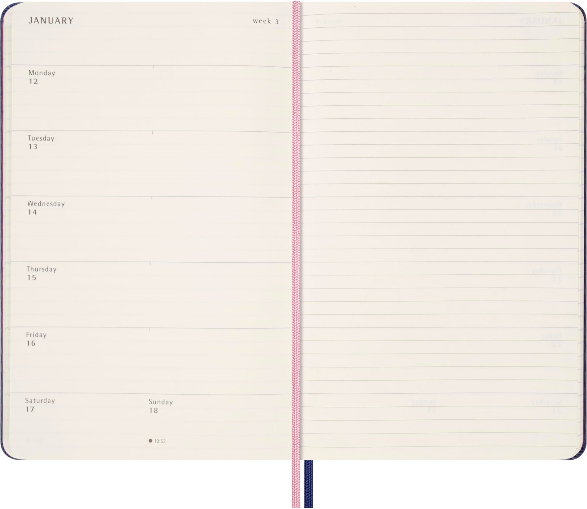 Moleskine Limited Edition Sakura 18 Month 2025-2026 Weekly Planner, Hard Cover, Large (5" x 8.25"), Cherry Blossoms, 208 pages - Medaid International