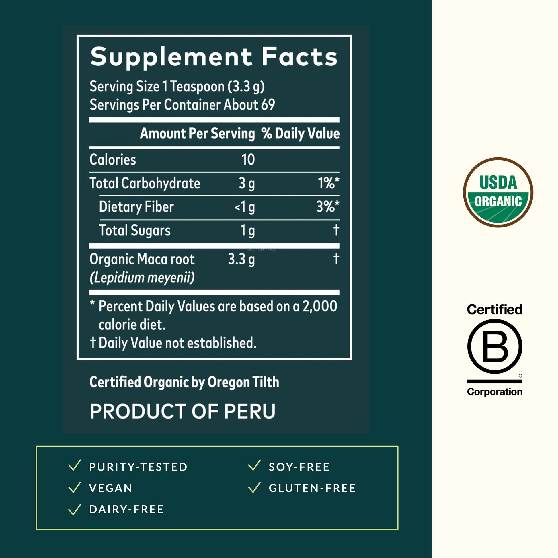 Gaia Herbs Maca Powder - Natural Energy Supplement - Supports and Maintains Healthy Energy and Stamina - Made with USDA Certified Organic Maca Root (Lepidium meyenii) - 8 Oz (69-Day Supply) - Medaid International
