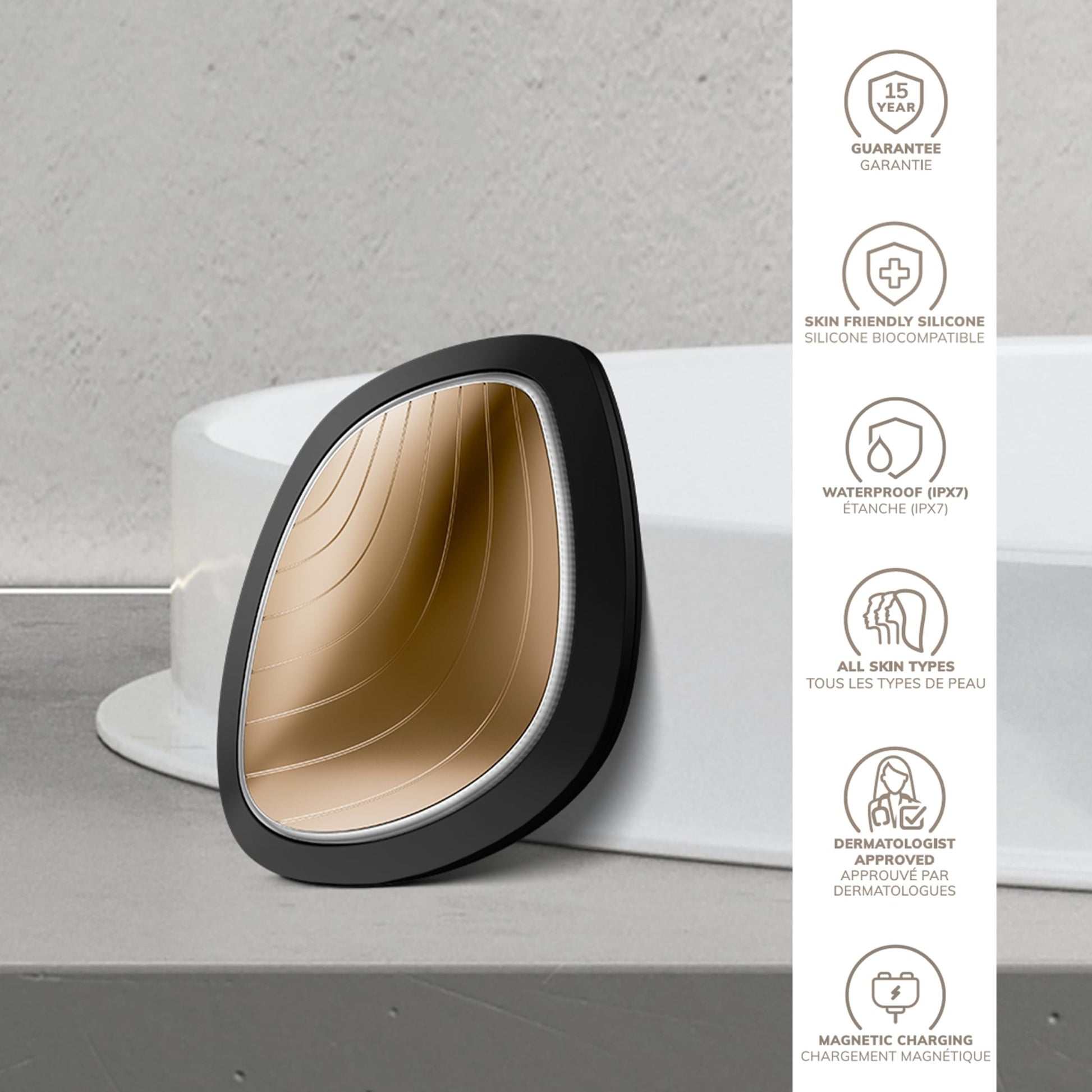 GESKE SmartAppGuided™ Sonic Warm & Cool Mask | 9 in 1 | Beauty LED Face Mask | Facial Glow | Full Spectrum LED Light | Best Face Massager | Vibrating Mask | Warm and Cold Skincare - Medaid International