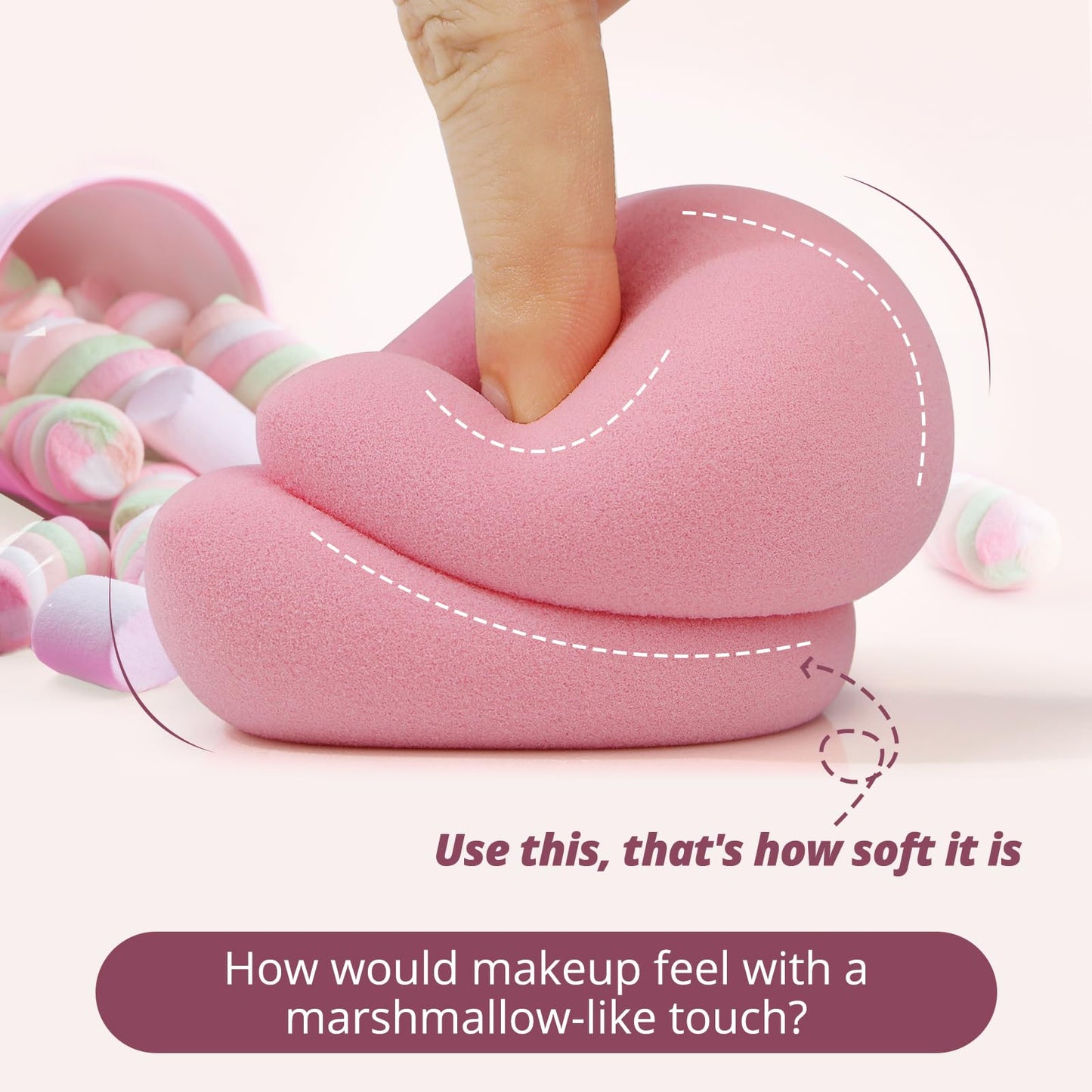 BEAKEY Flat Duo Patented Makeup Sponge Set of 2, Latex Free Pink Beauty Sponge for Foundation and Powder Application, Soft Blending Sponges, Large Flat Design, BeautyTools for Makeup Lovers - Medaid International