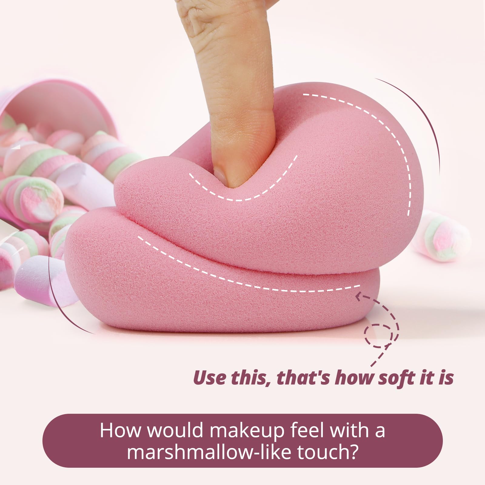 BEAKEY Flat Duo Patented Makeup Sponge Set of 2, Latex Free Pink Beauty Sponge for Foundation and Powder Application, Soft Blending Sponges, Large Flat Design, BeautyTools for Makeup Lovers - Medaid International