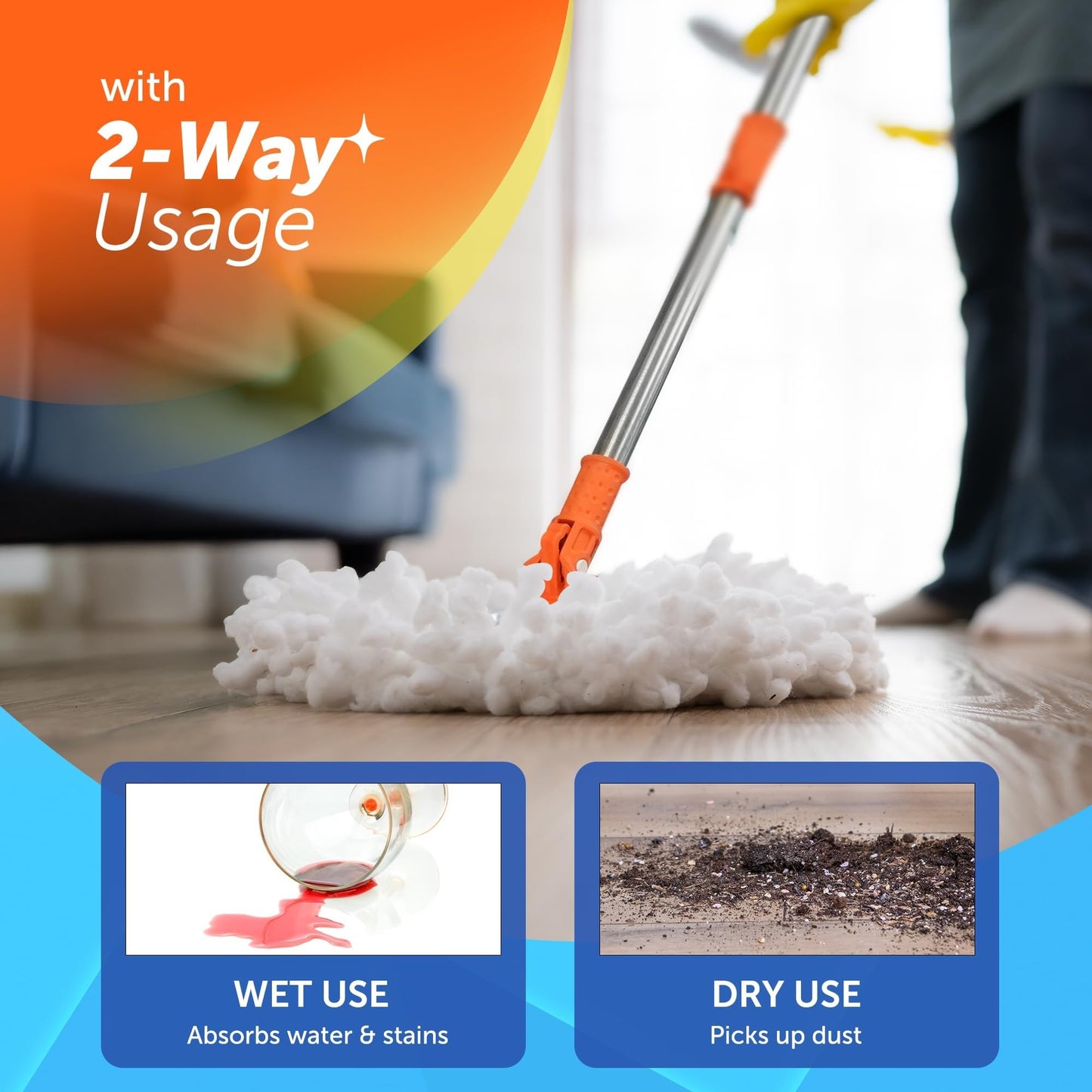 Macromax 10L Spin Mop and Bucket Set - 360° Rotating Mop with Adjustable Handle - Eco-Friendly Design with 90% Recyclable Materials - Ideal for Hardwood, Laminate & Tile Floor Cleaning - Medaid International