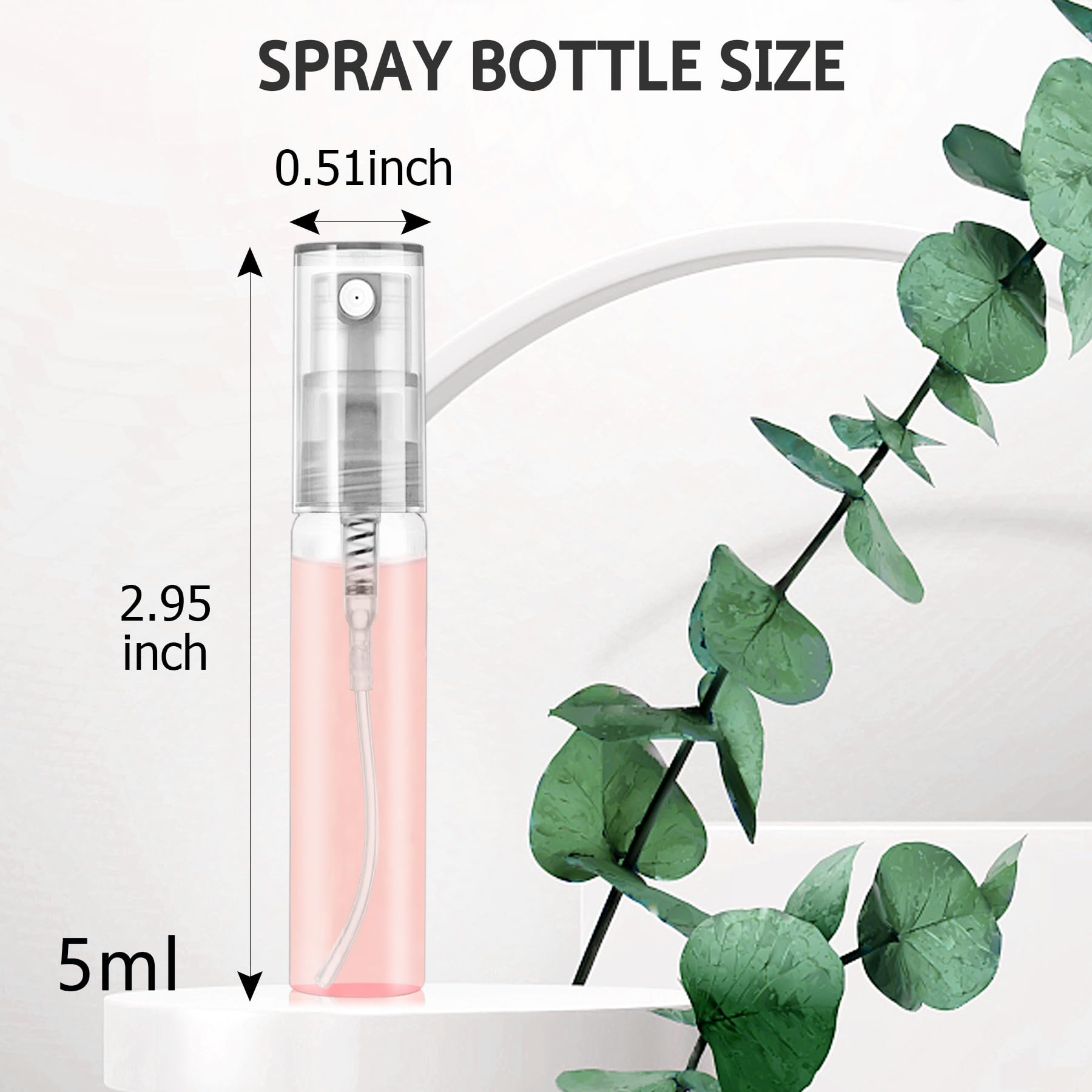 Csdtylh Mini Spray Bottle 105PCS 5ML Clear Glass Perfume Bottles Refillable Fine Mist Spray Bottles Empty Fragrance Sample Spray Containers Cosmetics Atomizer for Cleaning,Travel,Essential Oils - Medaid International