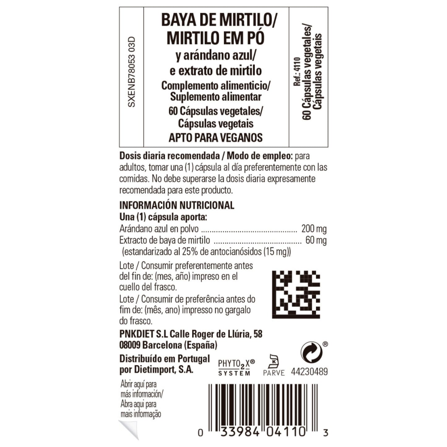 Solgar Standardized Full Potency Bilberry Berry Extract Vegetable Capsules, 60 Count - Medaid International